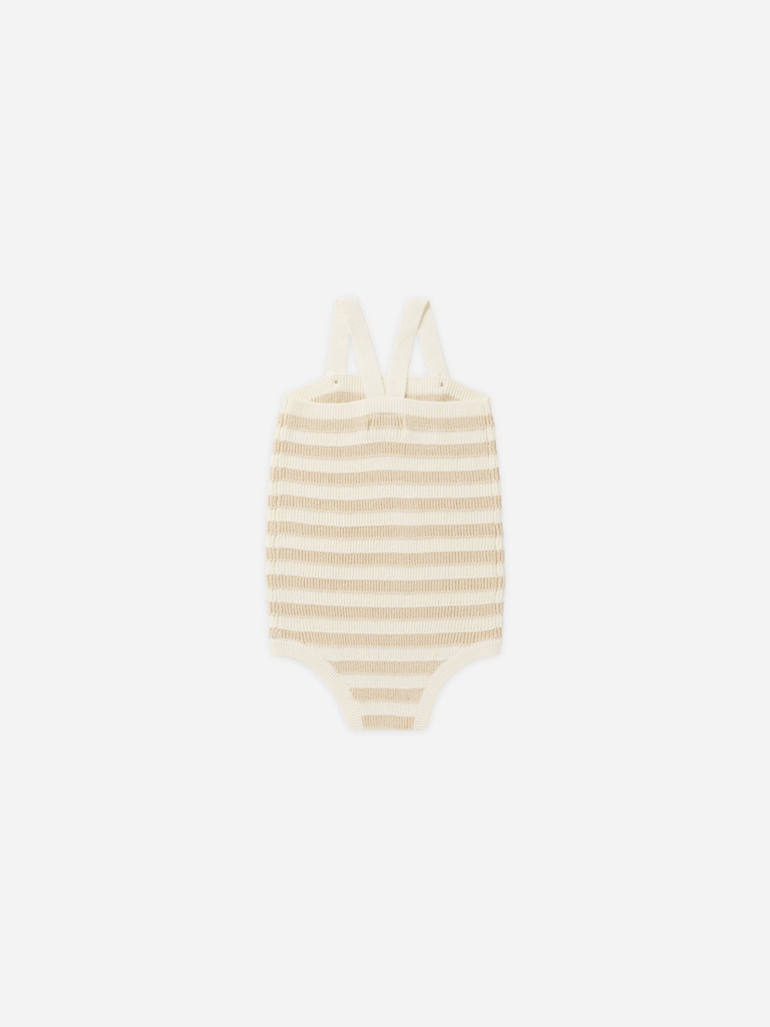 Knit Baby Romper || Sand Stripe - Rylee + Cru Canada