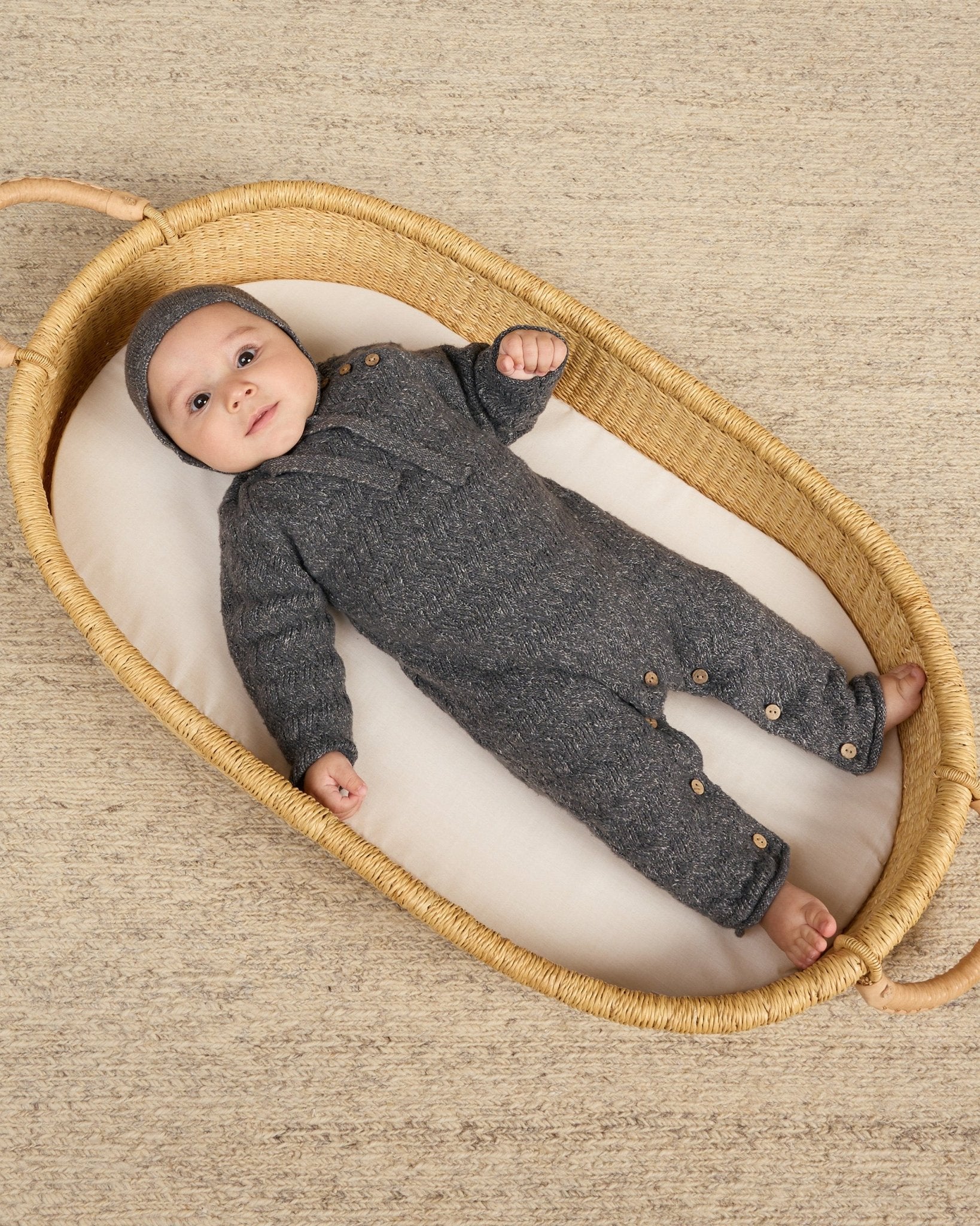 Knit Bonnet || Heathered Indigo - Rylee + Cru Canada