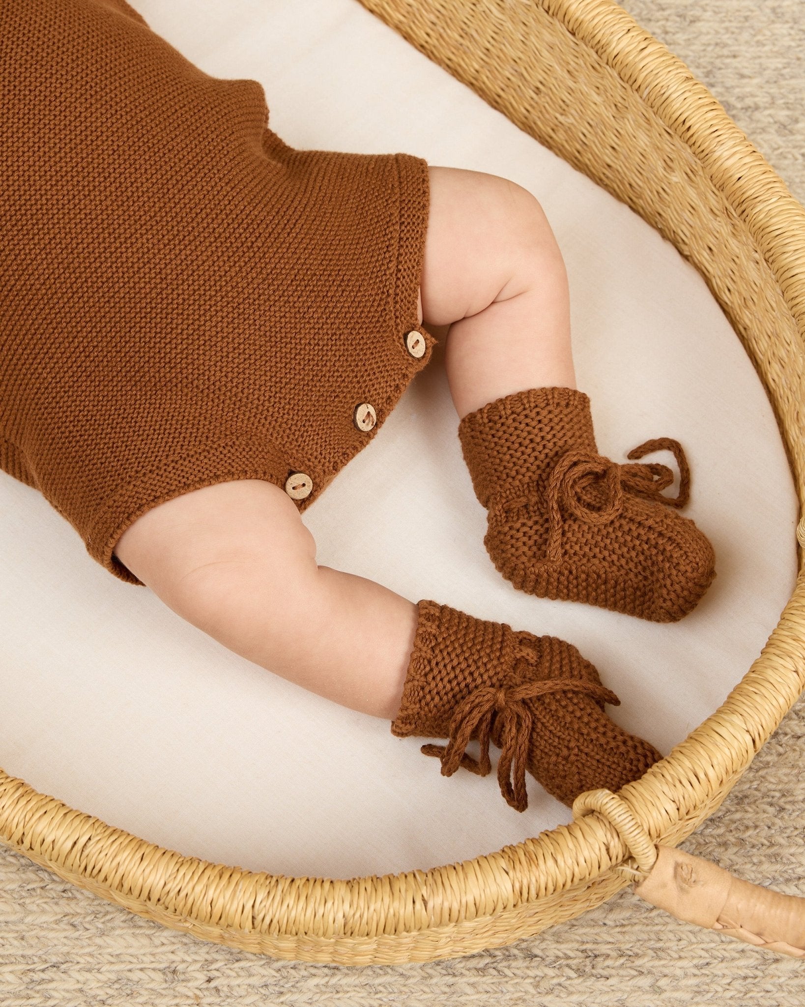 Knit Booties || Cinnamon - Rylee + Cru Canada