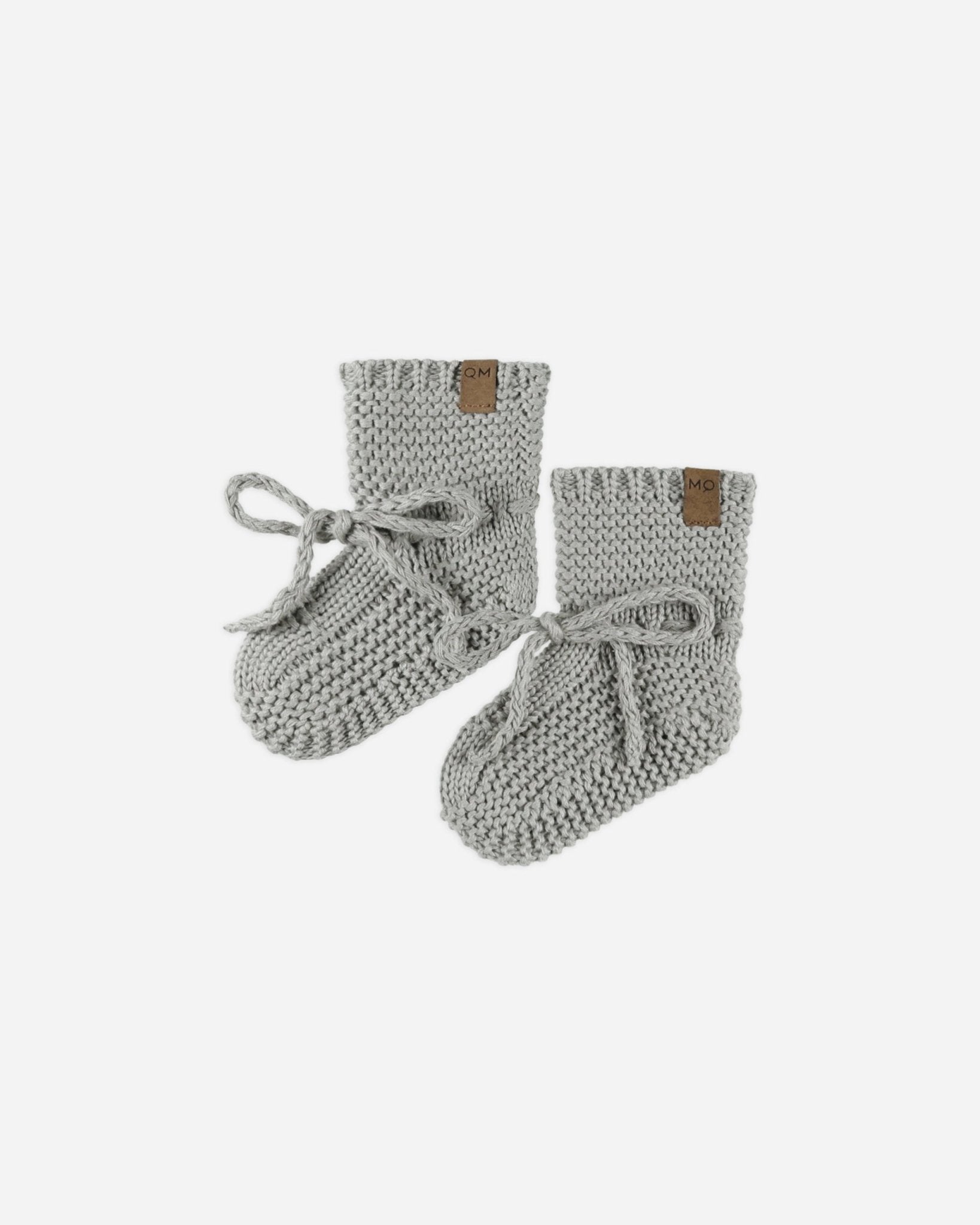 Knit Booties || Dusty Blue - Rylee + Cru Canada