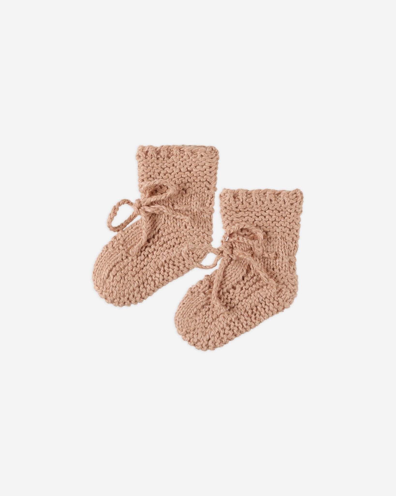 Knit Booties || Heathered Rose - Rylee + Cru Canada