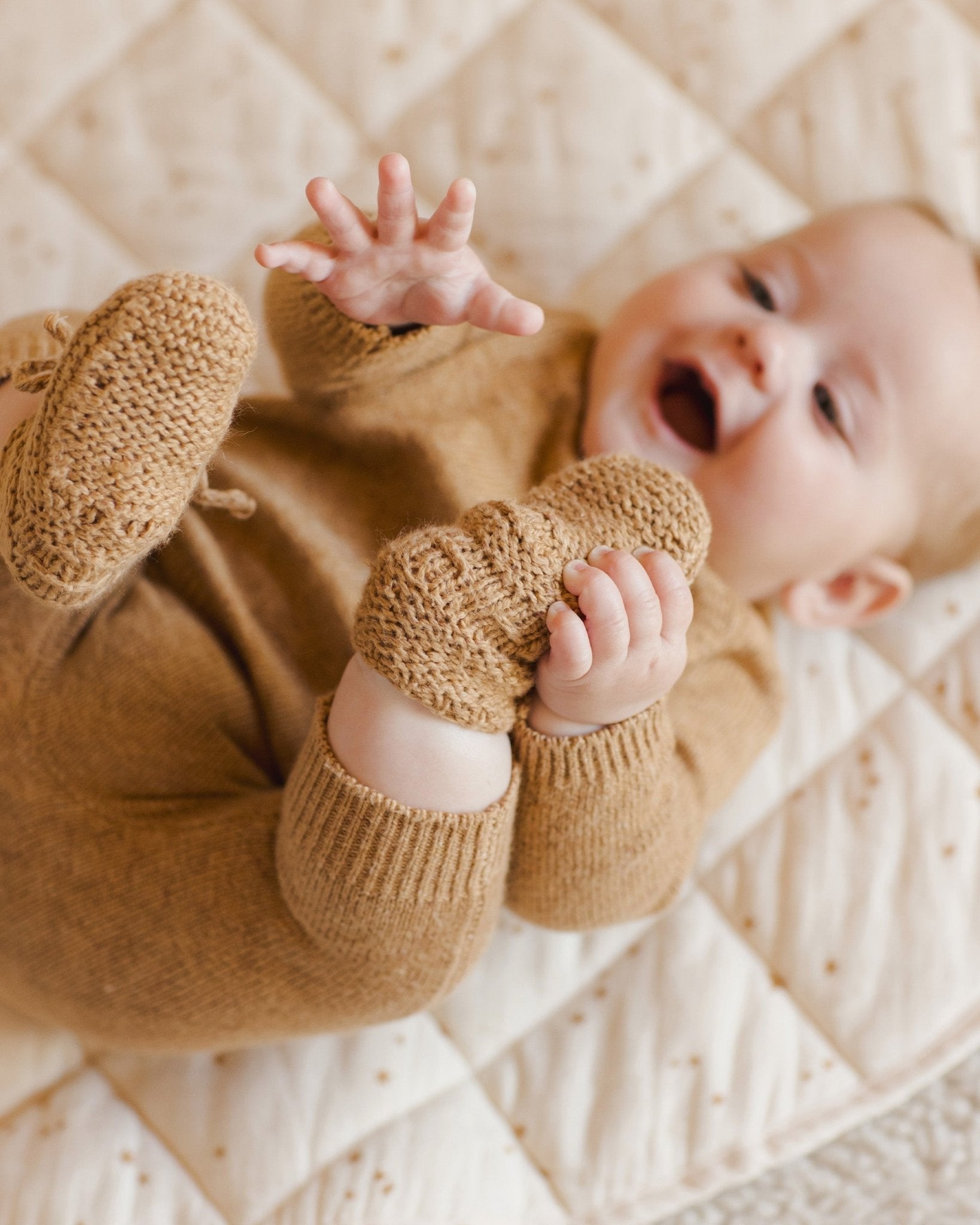 Knit Booties || Speckled Golden - Rylee + Cru Canada