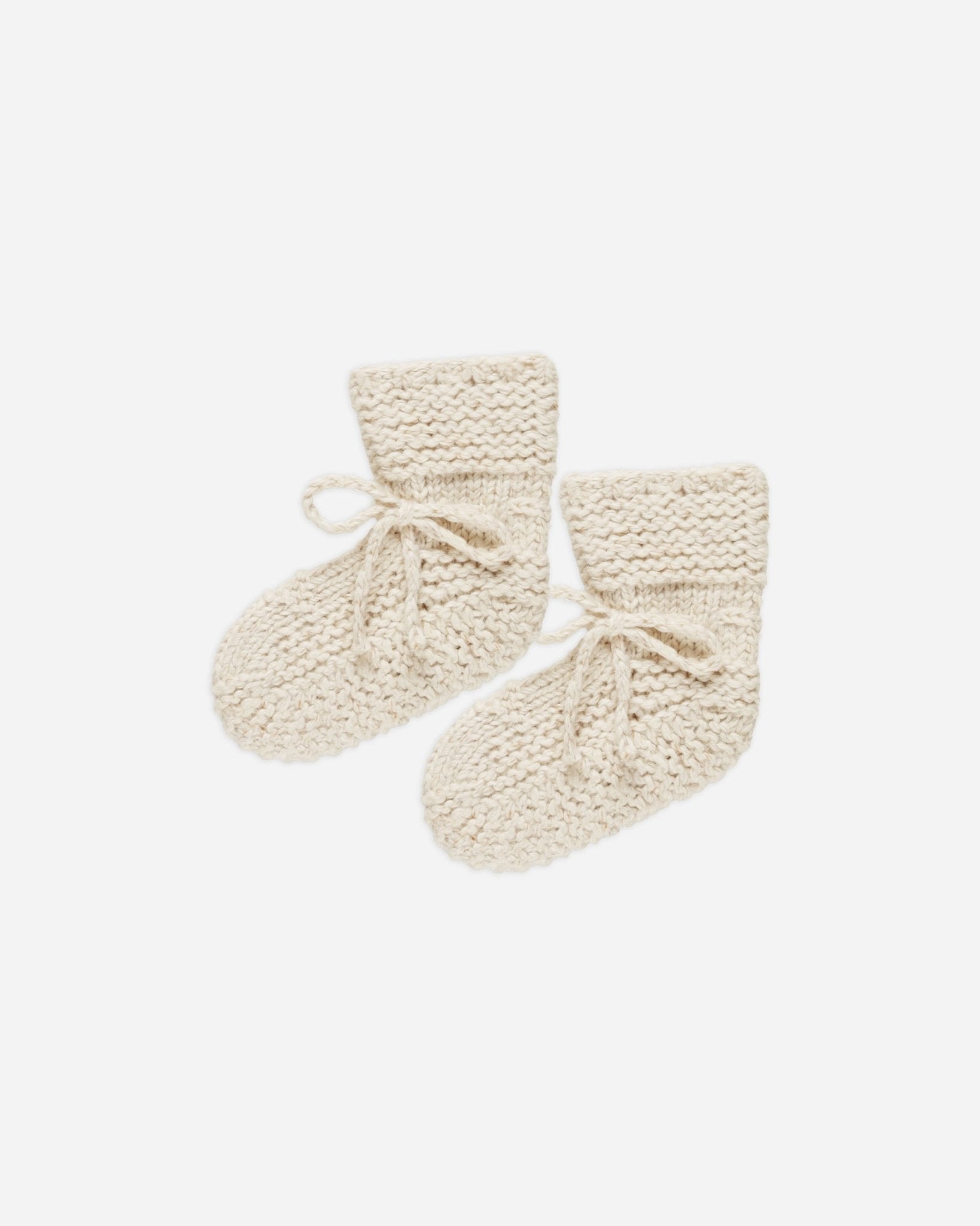 Knit Booties || Speckled Natural - Rylee + Cru Canada