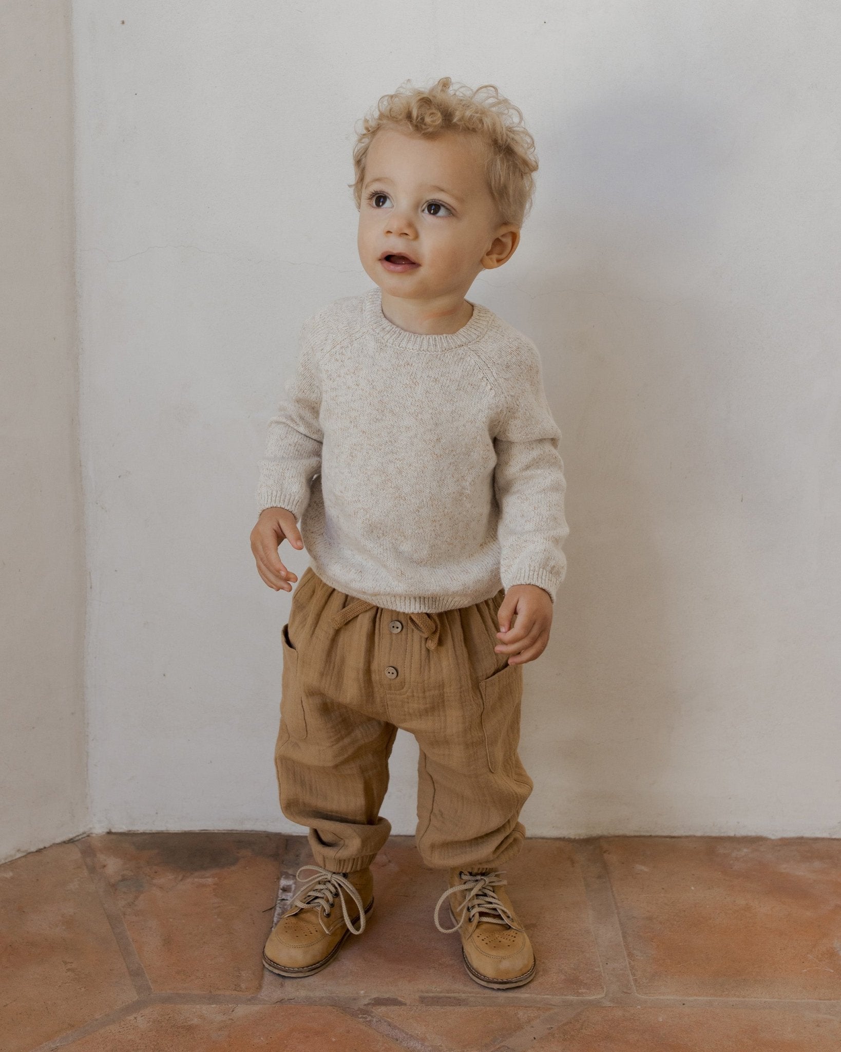 Knit Sweater || Speckled Natural - Rylee + Cru Canada