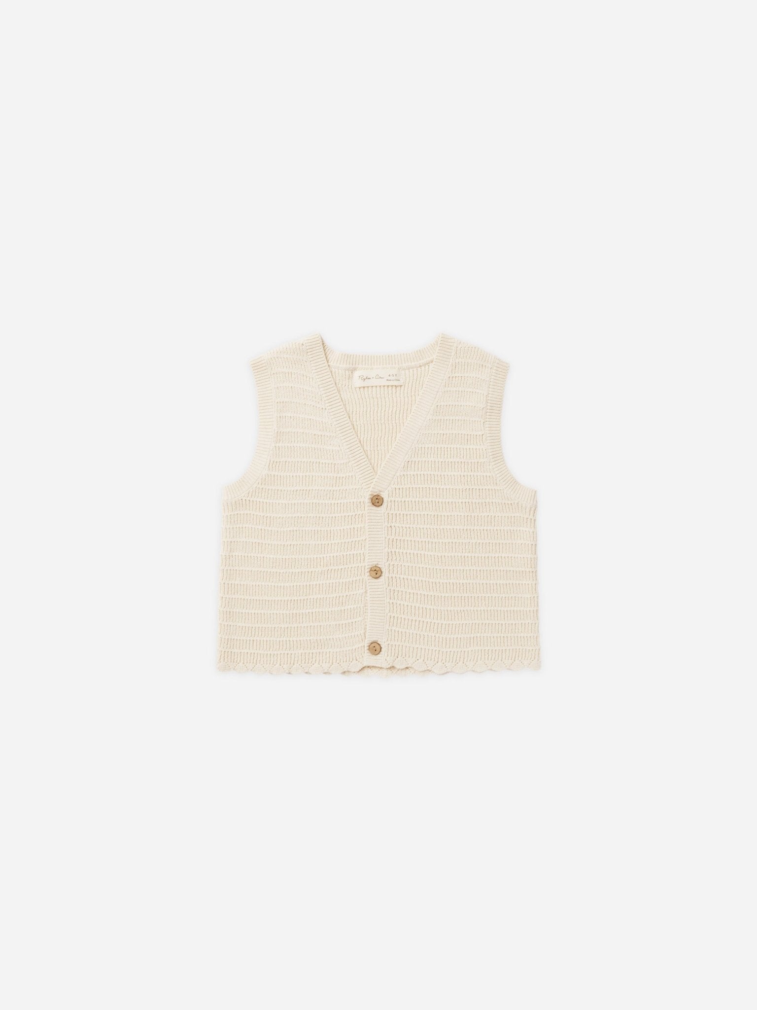 Knit Vest || Natural - Rylee + Cru Canada