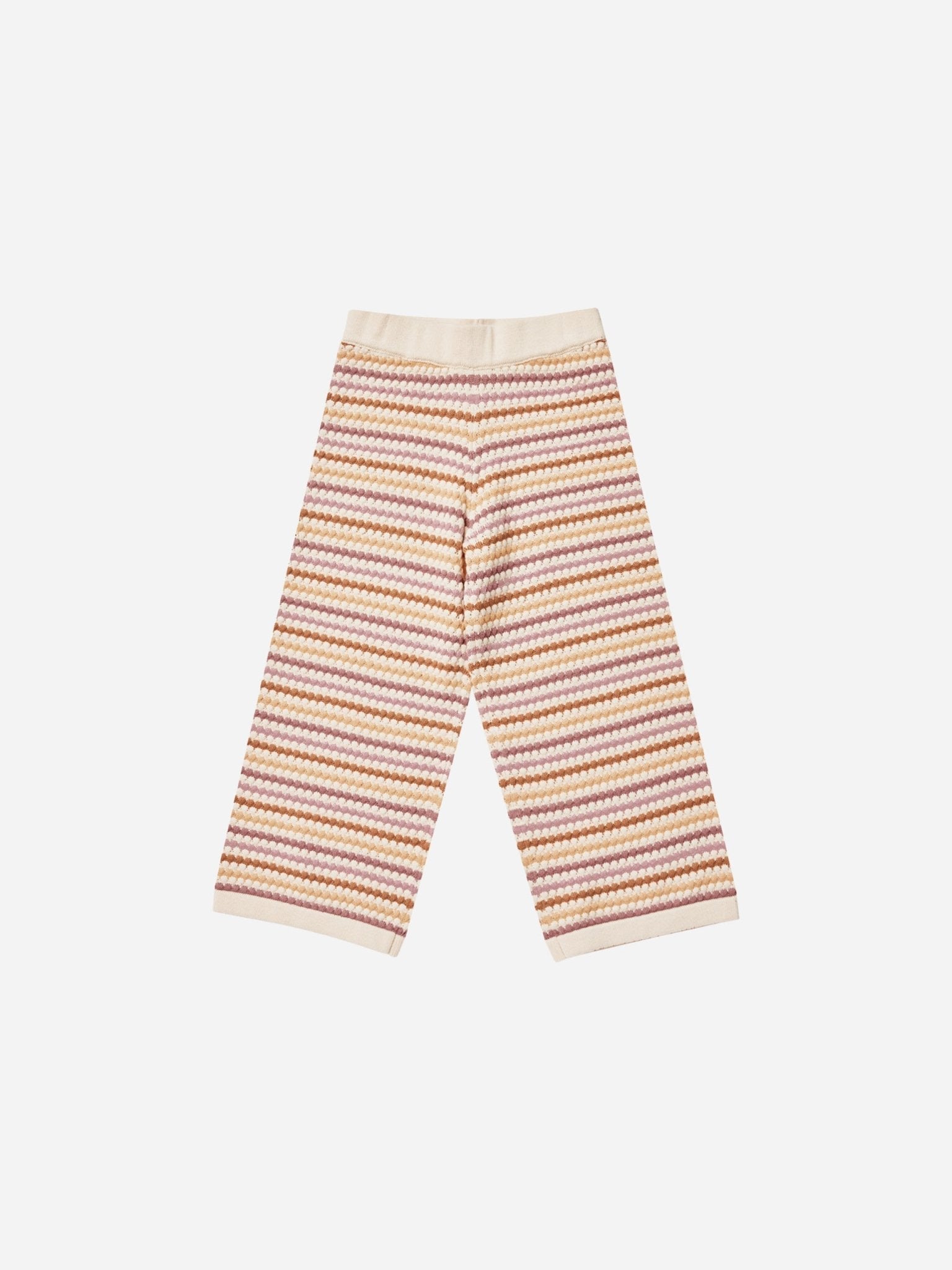 Knit Wide Leg Pant || Honeycomb Stripe - Rylee + Cru Canada