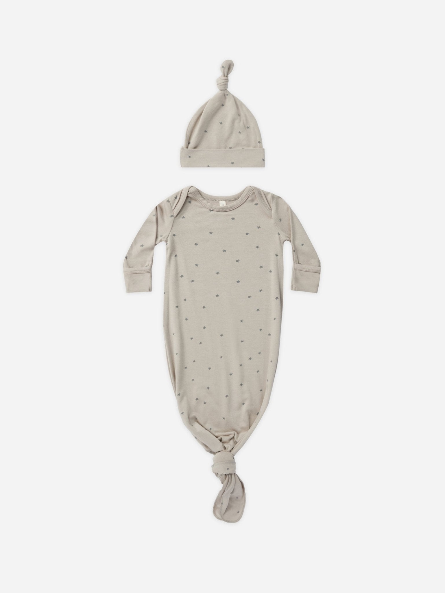 Knotted Baby Gown + Hat Set || Stars - Rylee + Cru Canada