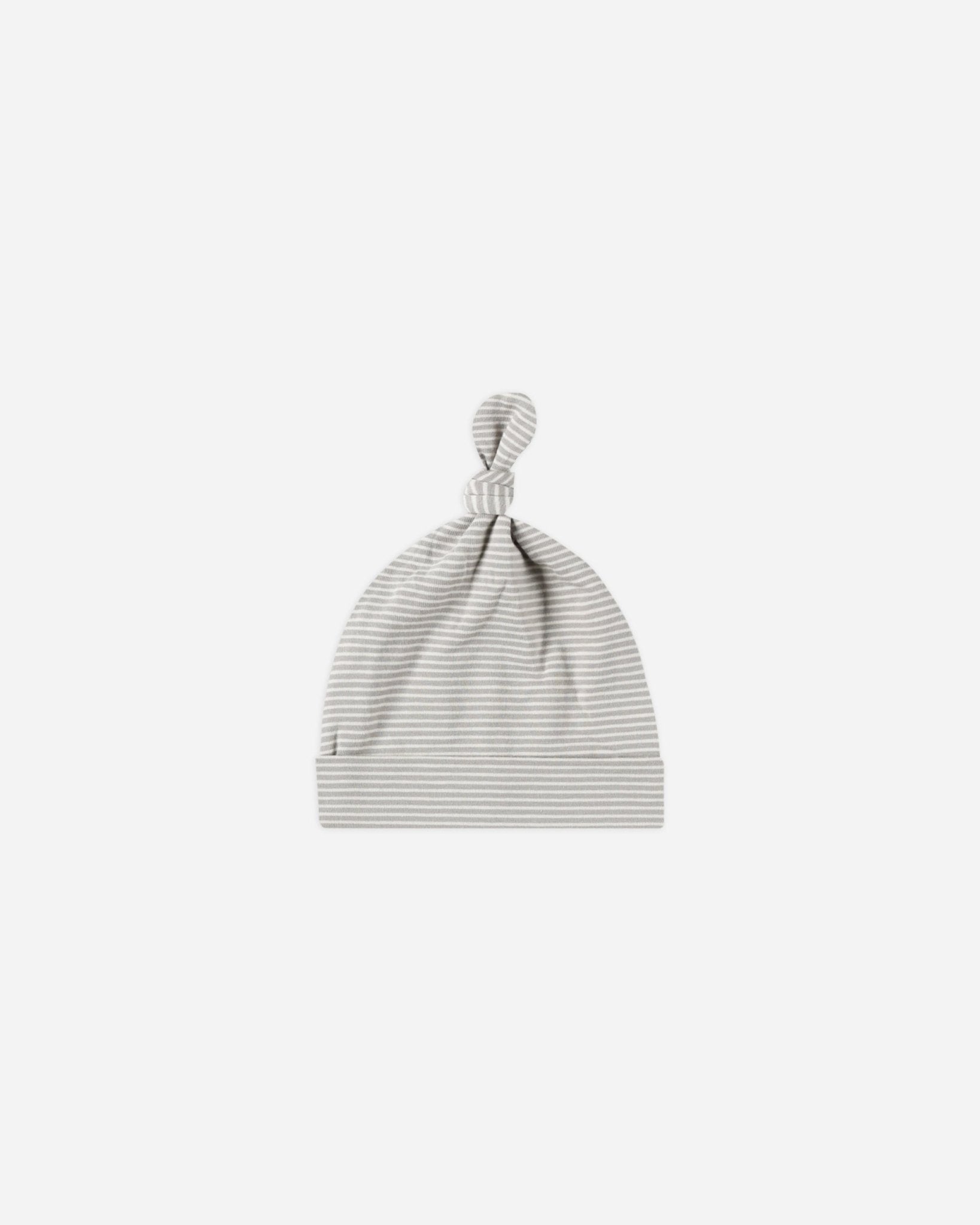 Knotted Baby Hat || Blue Micro Stripe - Rylee + Cru Canada