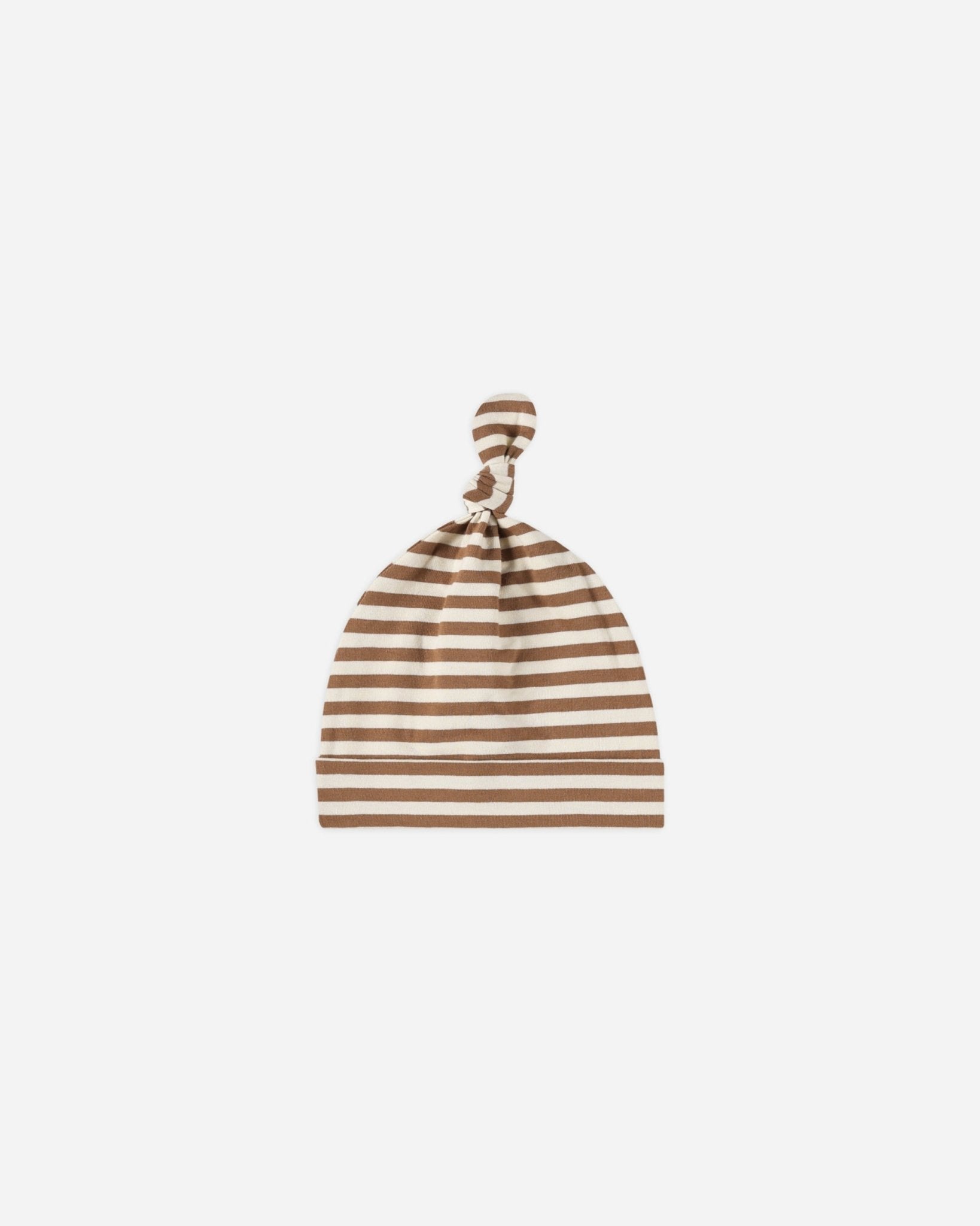 Knotted Baby Hat || Cinnamon Stripe - Rylee + Cru Canada