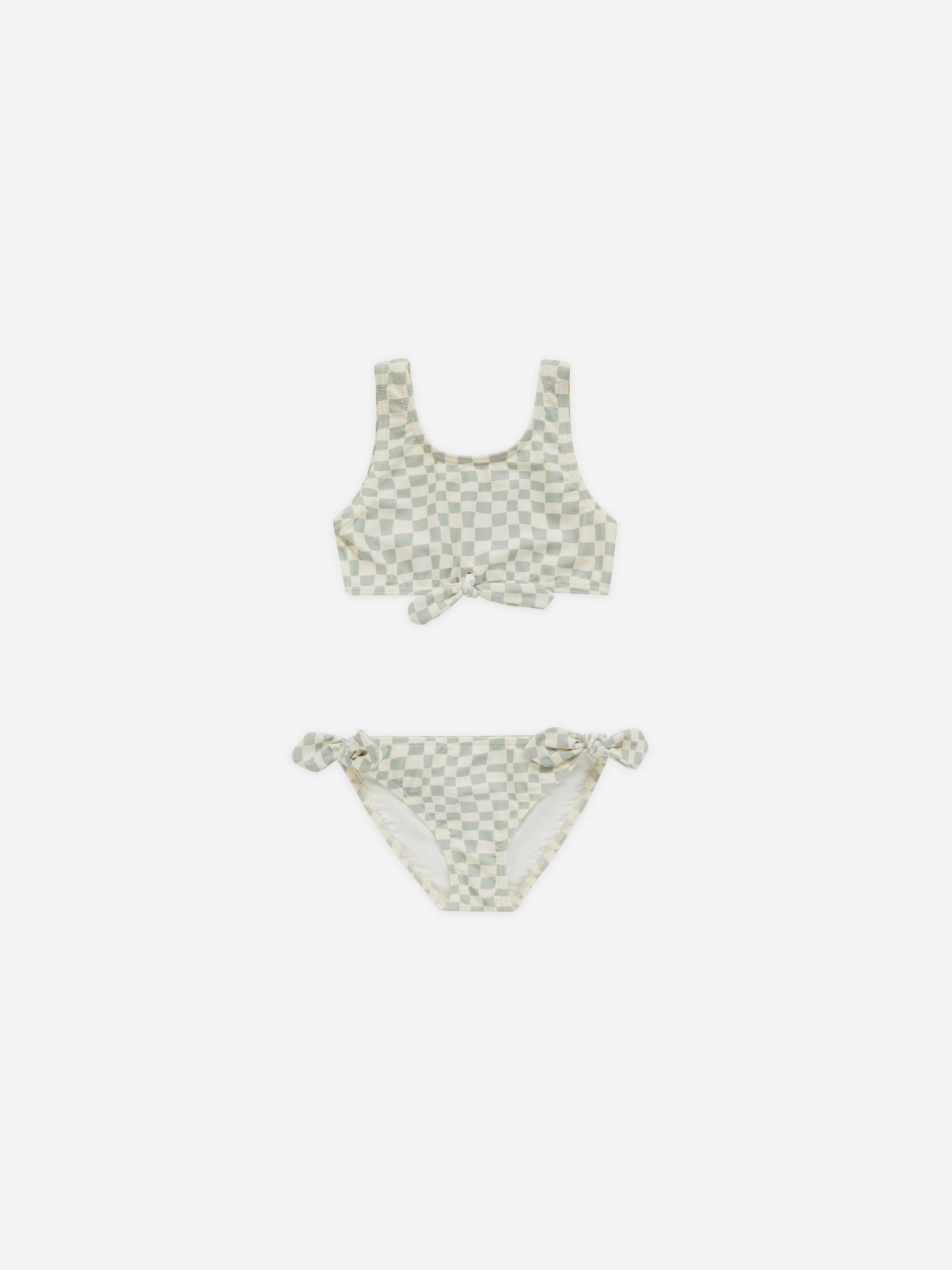 Knotted Bikini || Seafoam Check - Rylee + Cru Canada