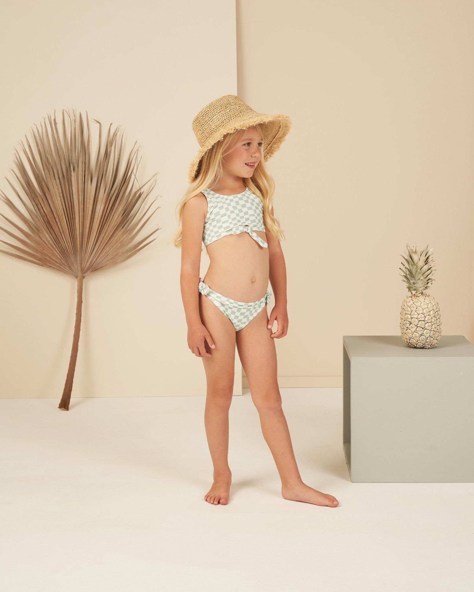 Knotted Bikini || Seafoam Check - Rylee + Cru Canada