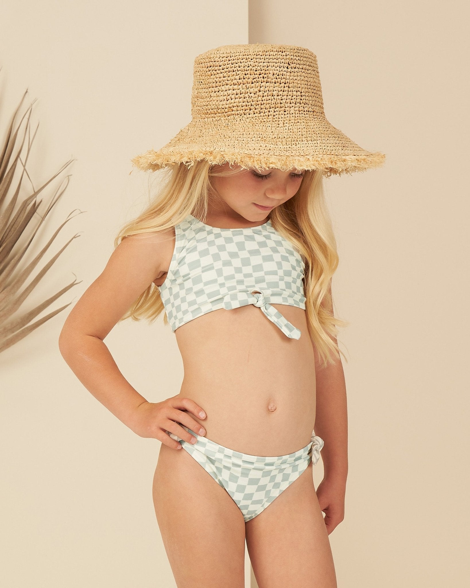 Knotted Bikini || Seafoam Check - Rylee + Cru Canada