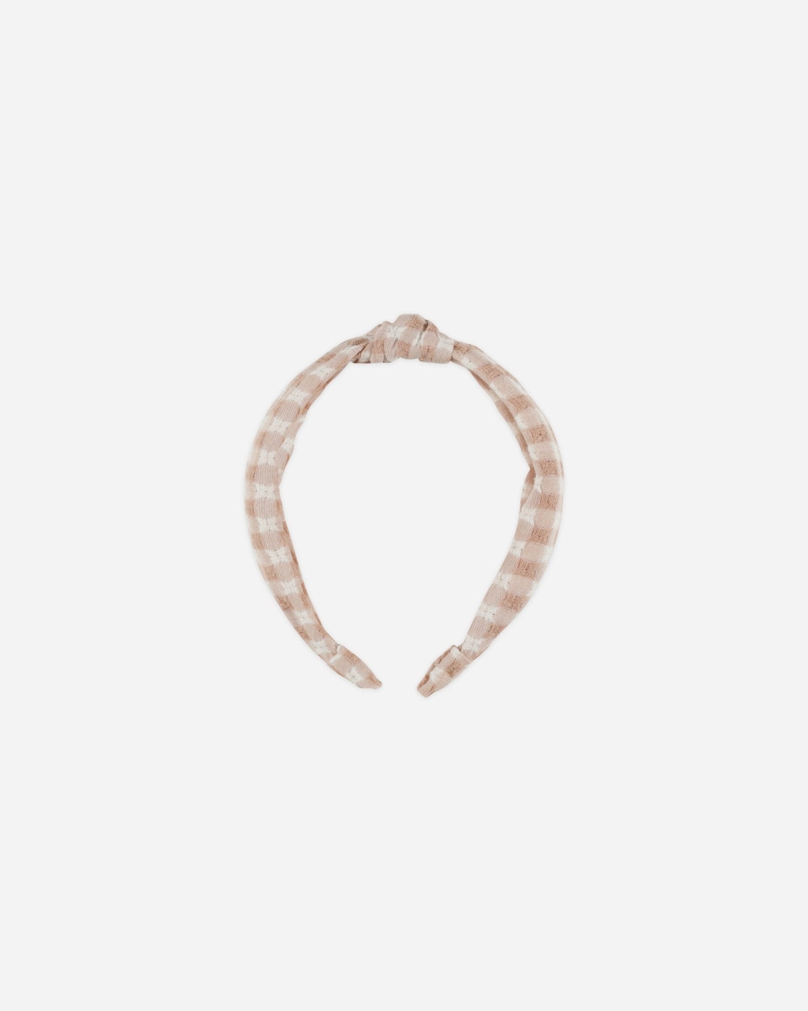 Knotted Headband || Pink Gingham - Rylee + Cru Canada