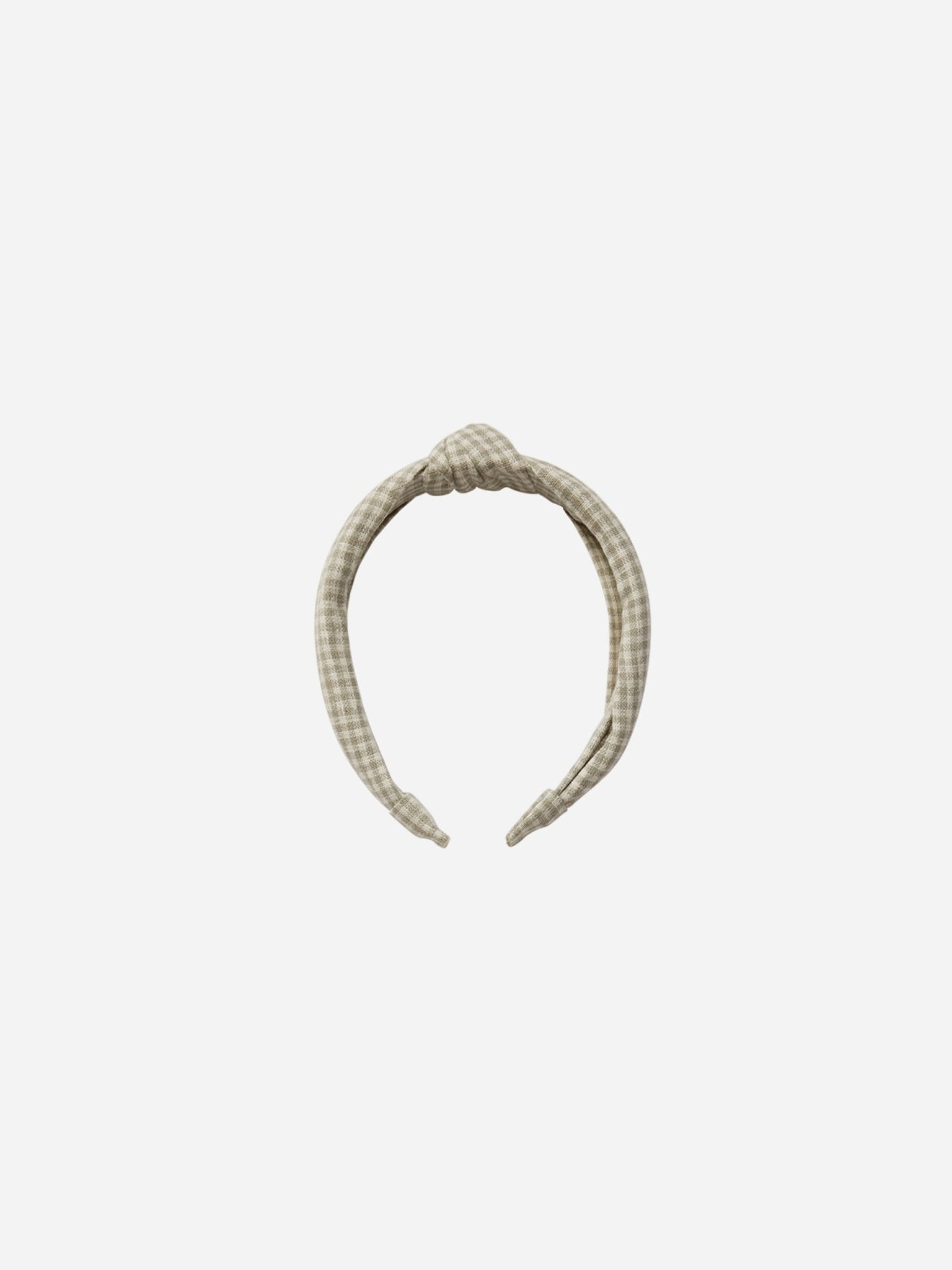 Knotted Headband || Sage Gingham - Rylee + Cru Canada