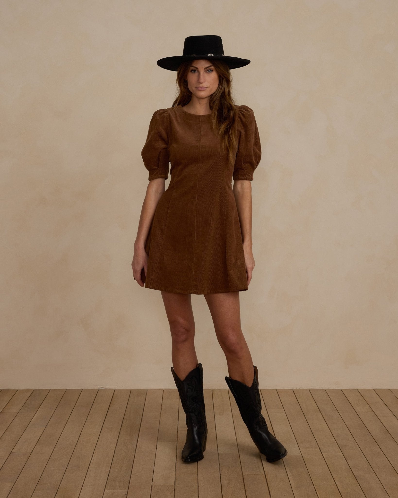 Levi Mini Dress | Saddle - Rylee + Cru Canada