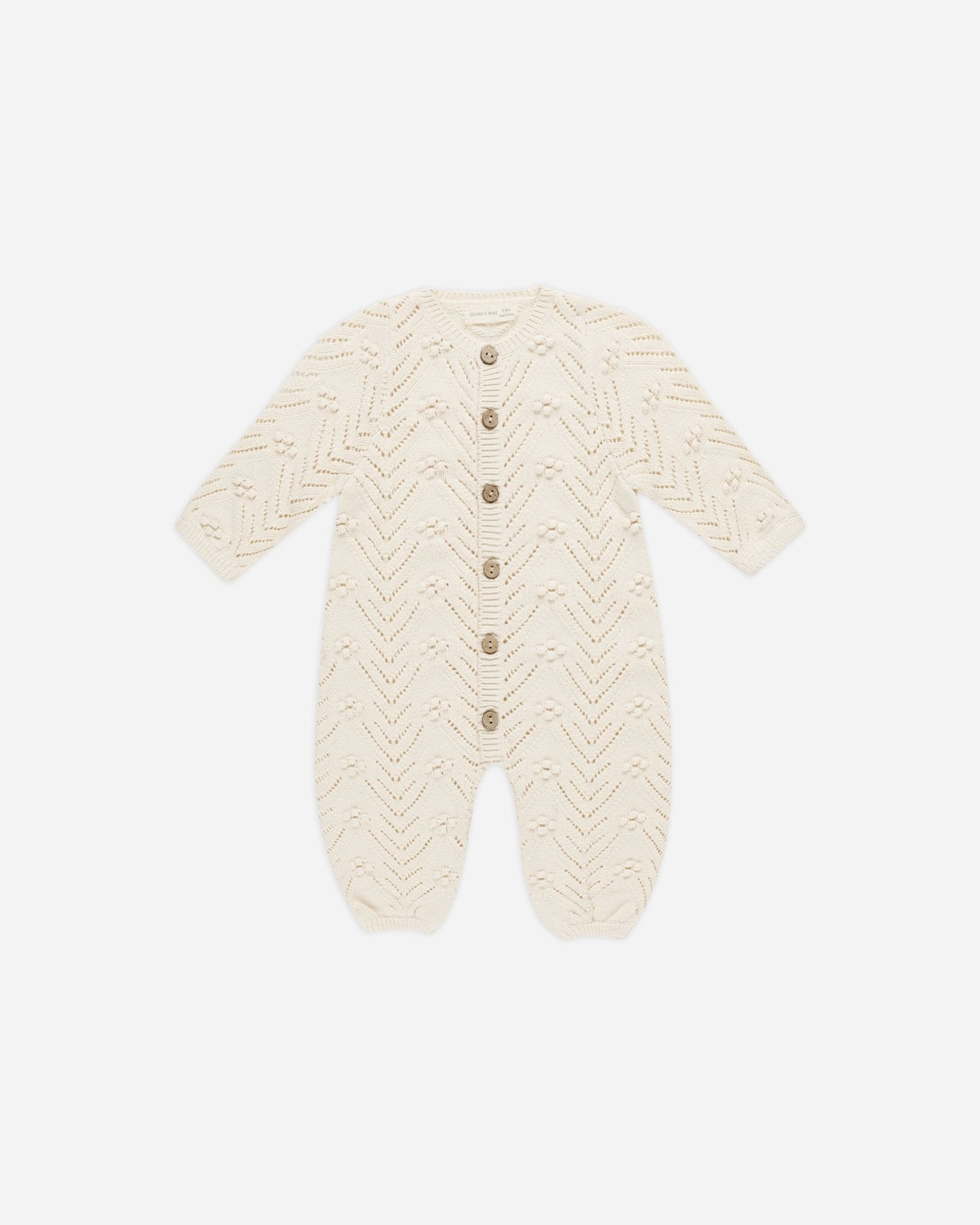 Long Sleeve Bobble Romper || Natural - Rylee + Cru Canada