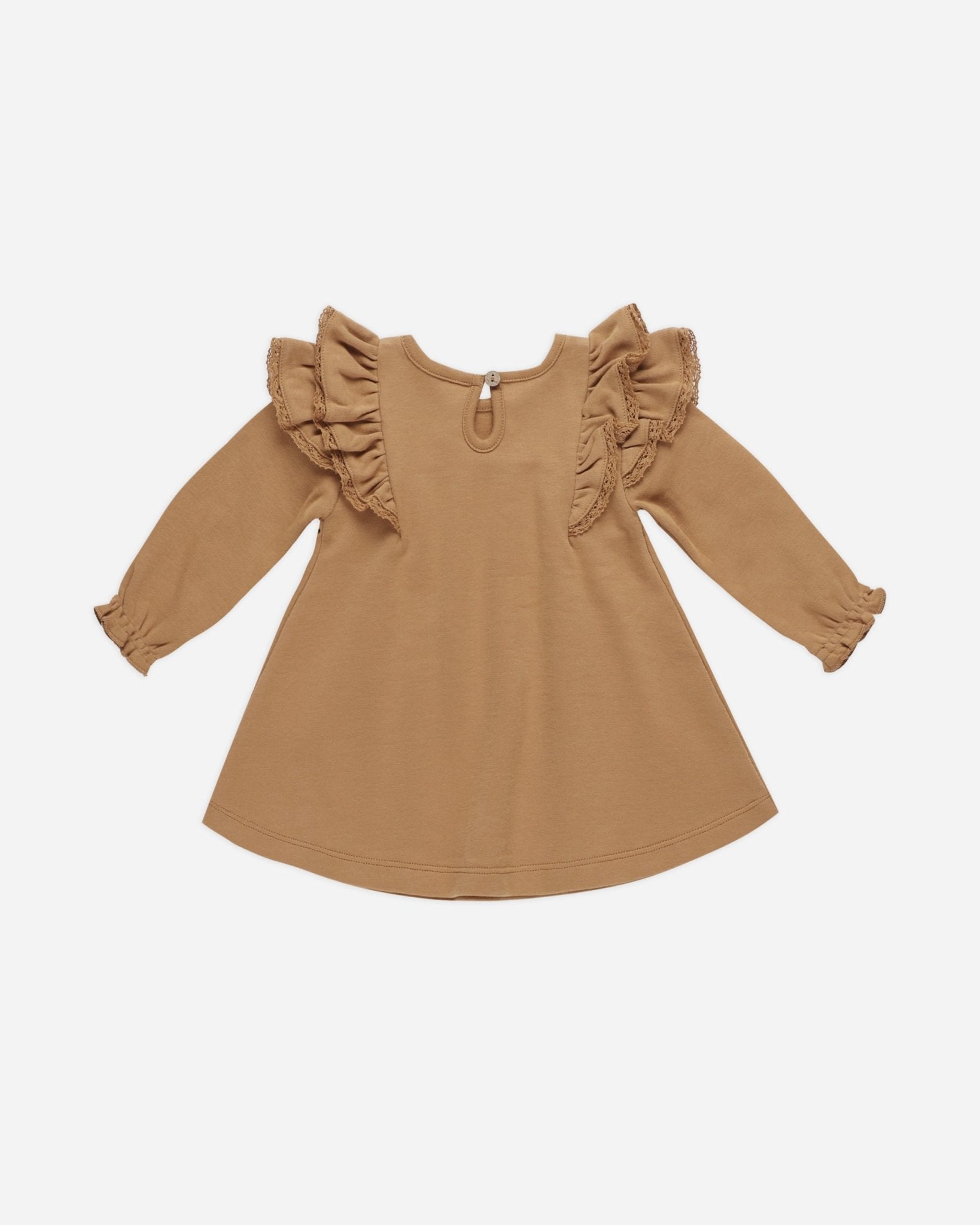 Long Sleeve Flutter Dress || Golden - Rylee + Cru Canada