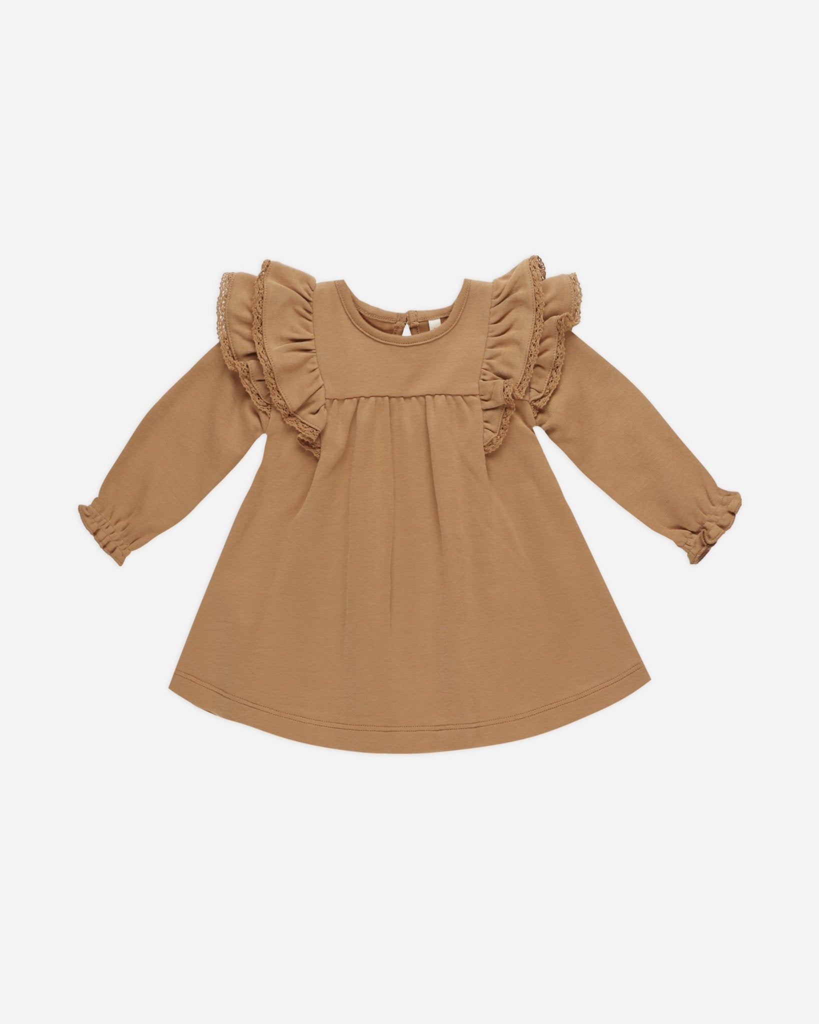 Long Sleeve Flutter Dress || Golden - Rylee + Cru Canada