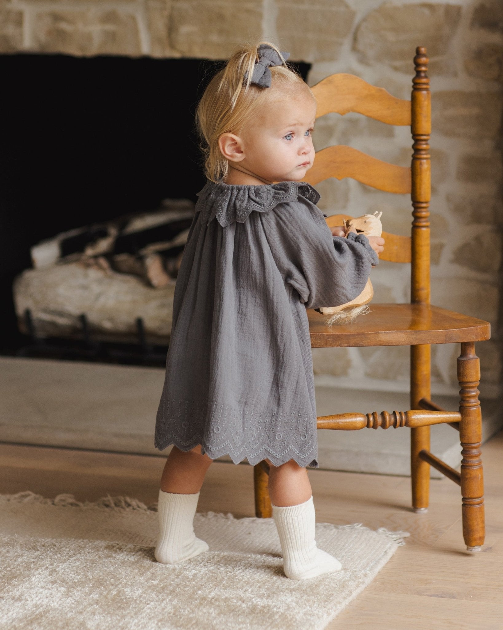 Long Sleeve Isla Dress || Indigo - Rylee + Cru Canada