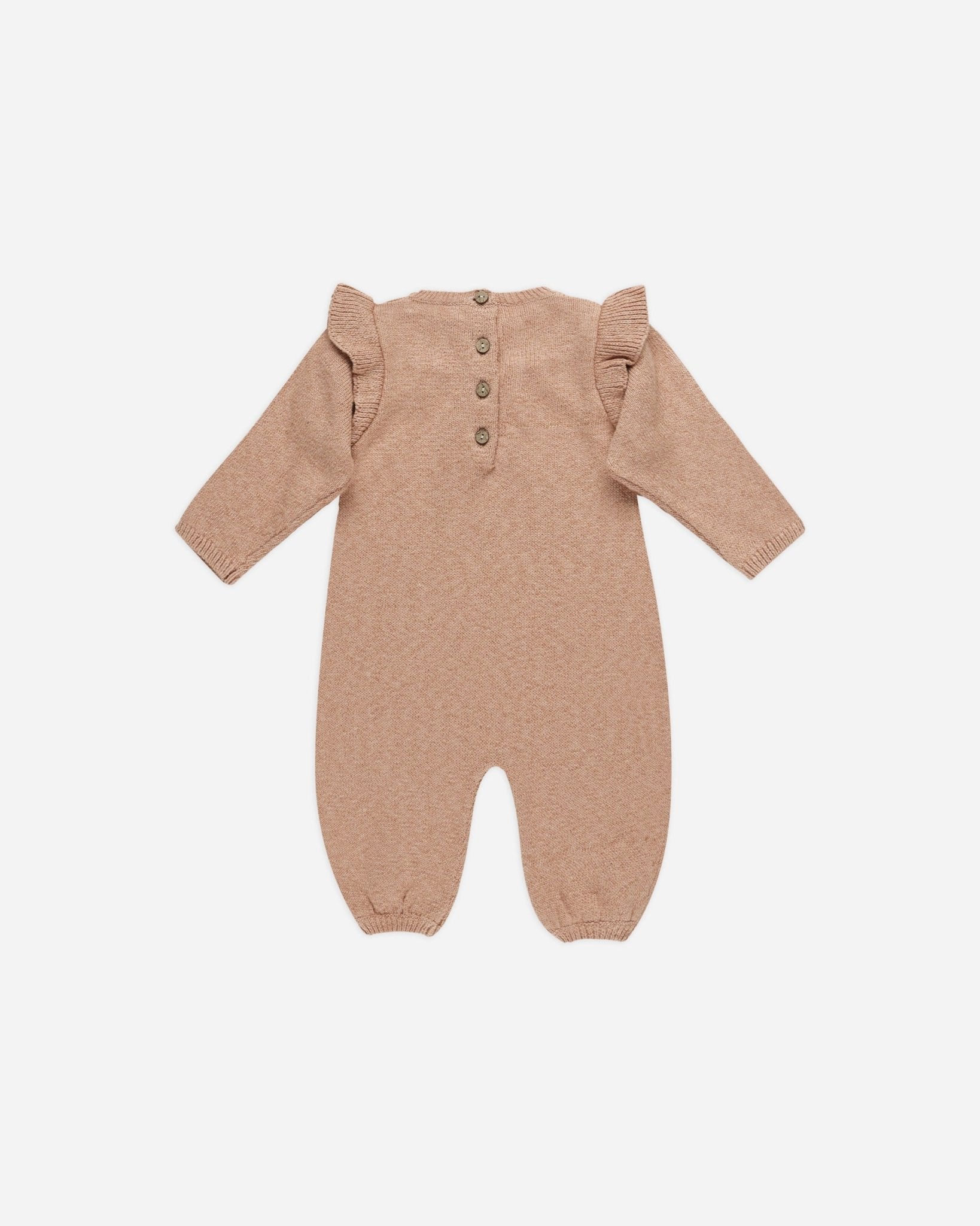 Long Sleeve Mira Knit Romper || Heathered Rose - Rylee + Cru Canada