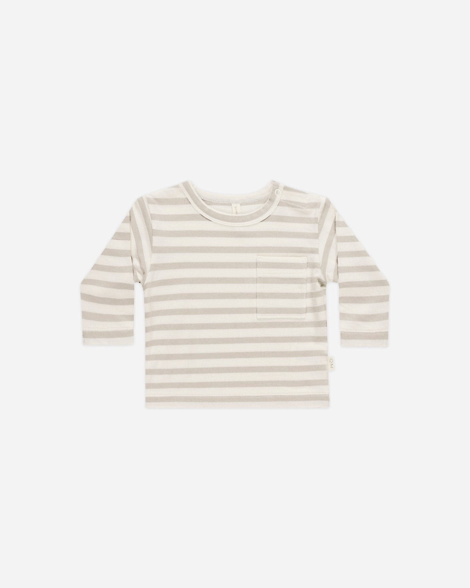 Long Sleeve Pocket Tee || Grey Stripe - Rylee + Cru Canada