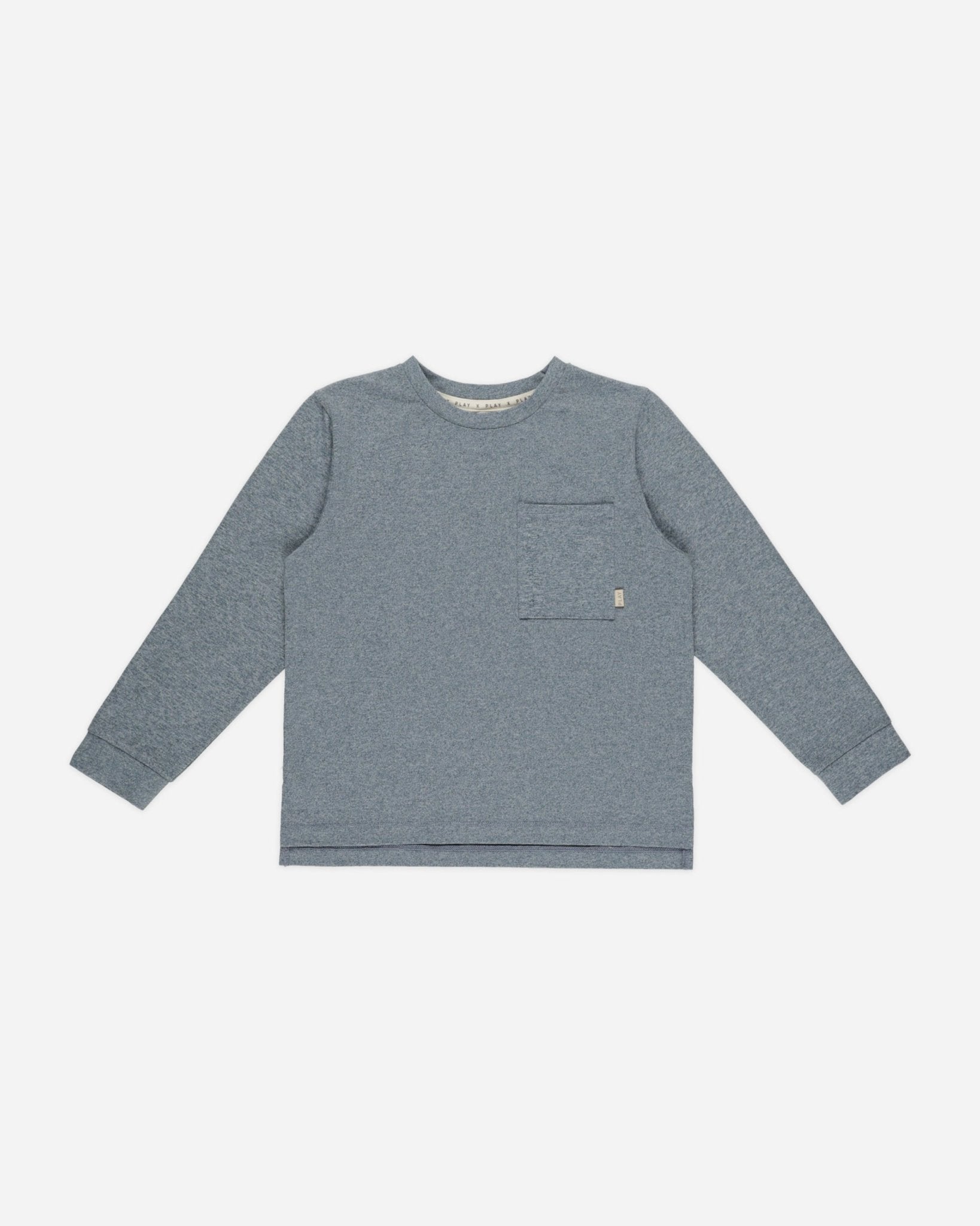 Long Sleeve Pocket Tee | Heathered Indigo - Rylee + Cru Canada