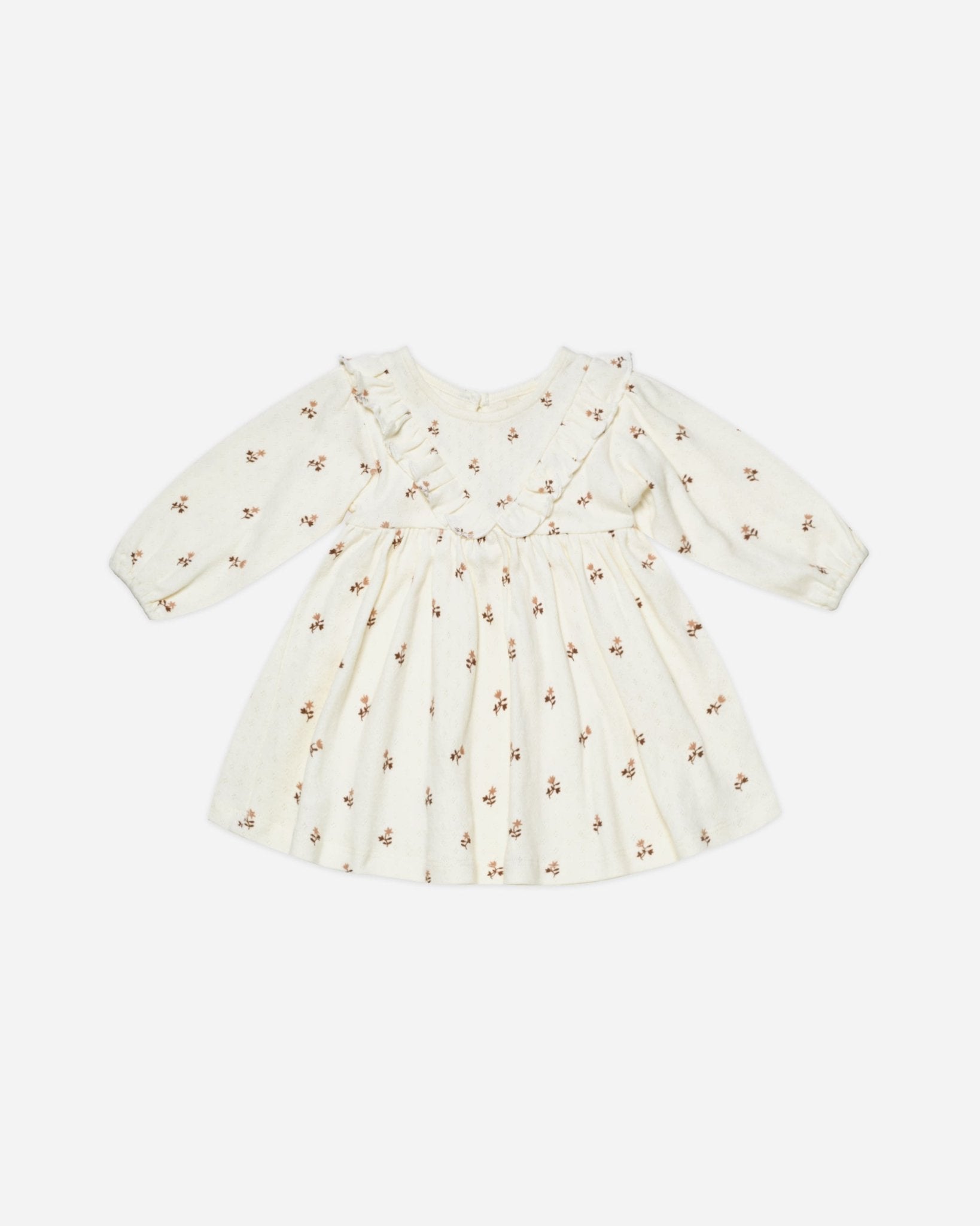 Long Sleeve Ruffle V Dress || Rose Fleur - Rylee + Cru Canada