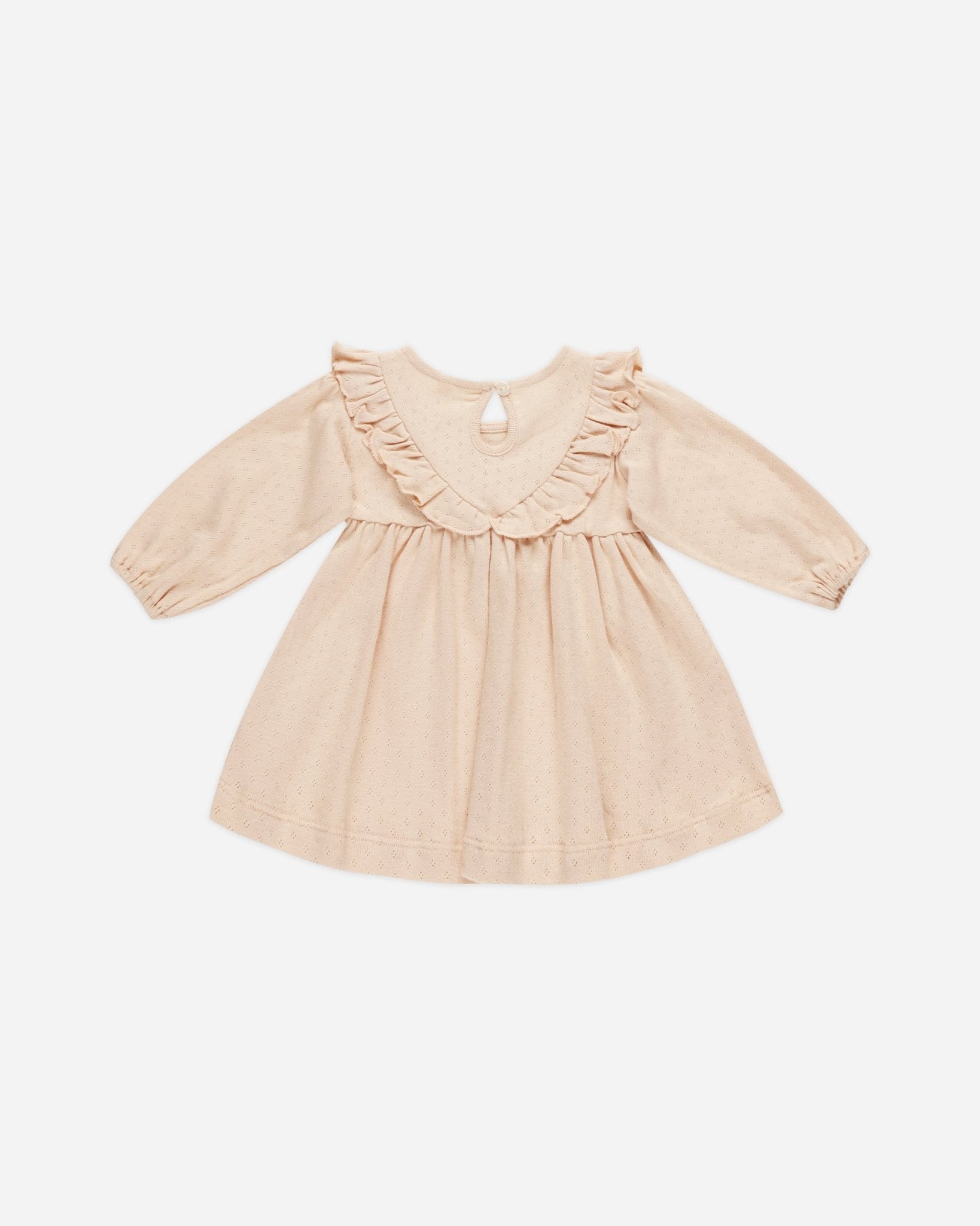 Long Sleeve Ruffle V Dress || Shell - Rylee + Cru Canada