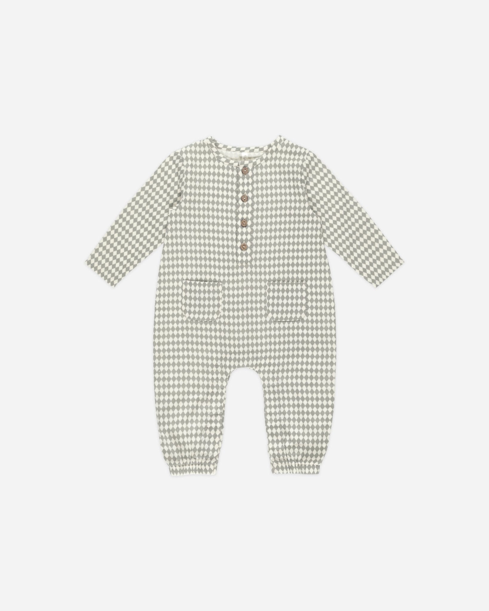 Long Sleeve Woven Jumpsuit || Laurel Diamond* - Rylee + Cru Canada