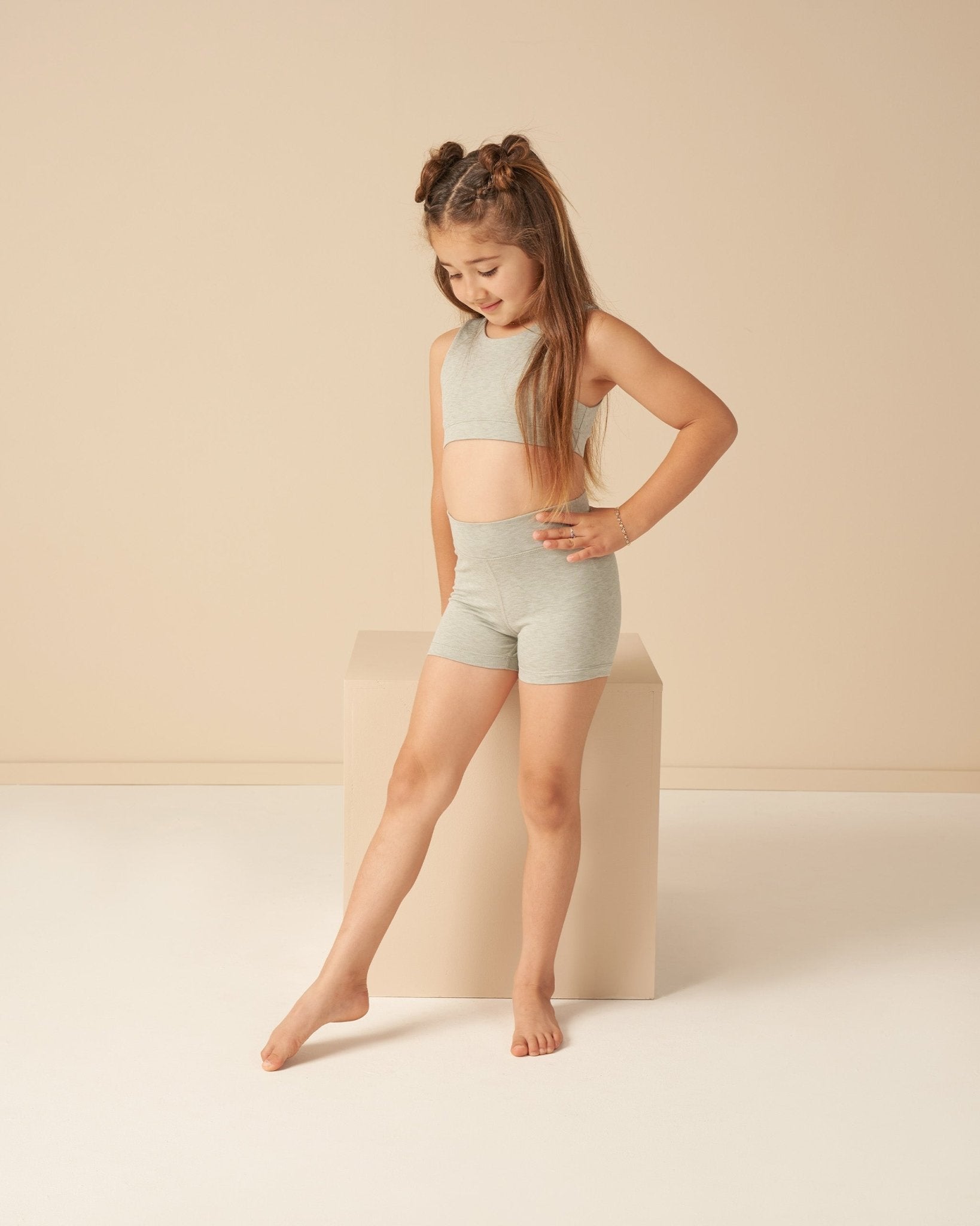 Longline Bra || Heathered Seafoam - Rylee + Cru Canada