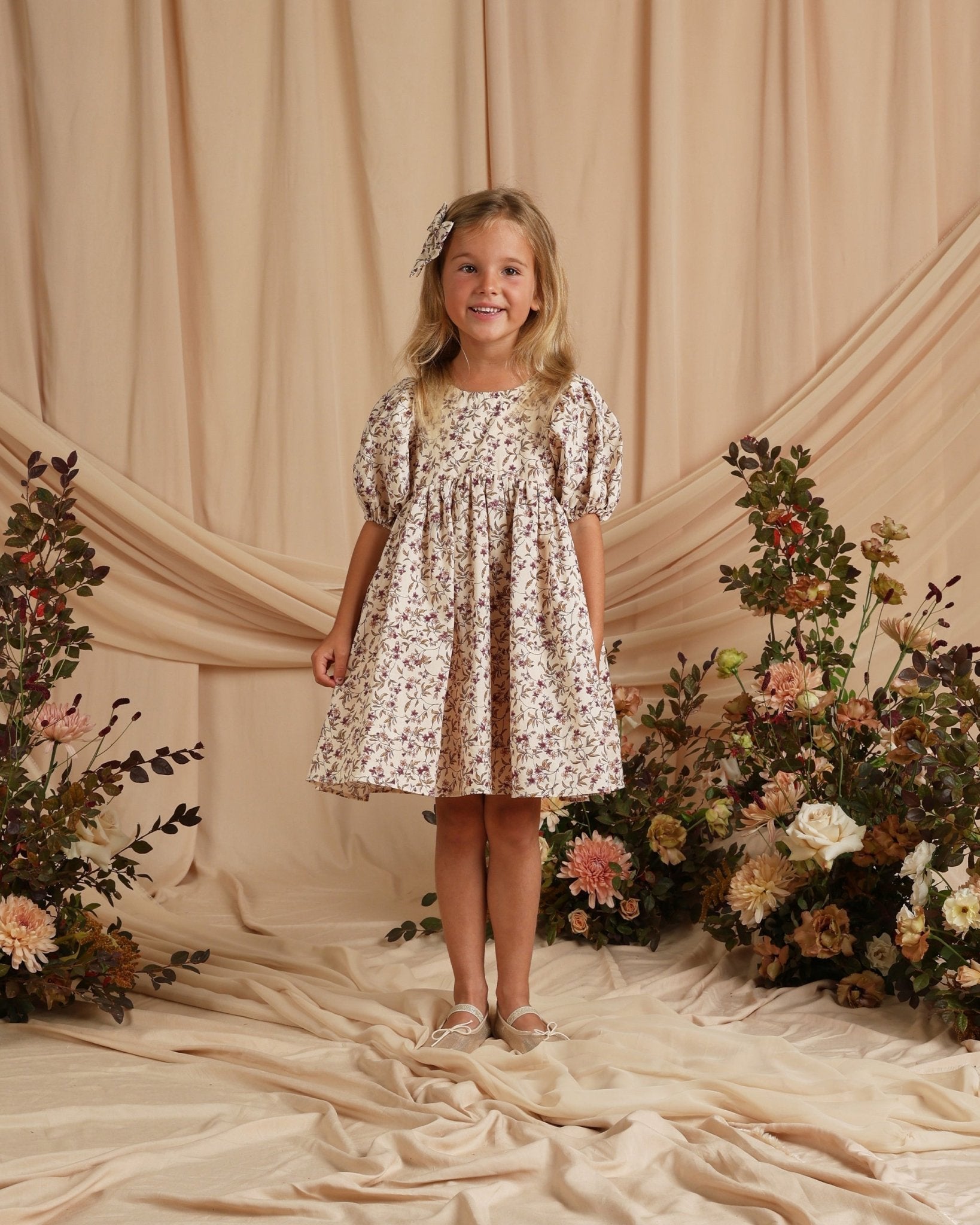 Luna Dress || Fig Floral - Rylee + Cru Canada