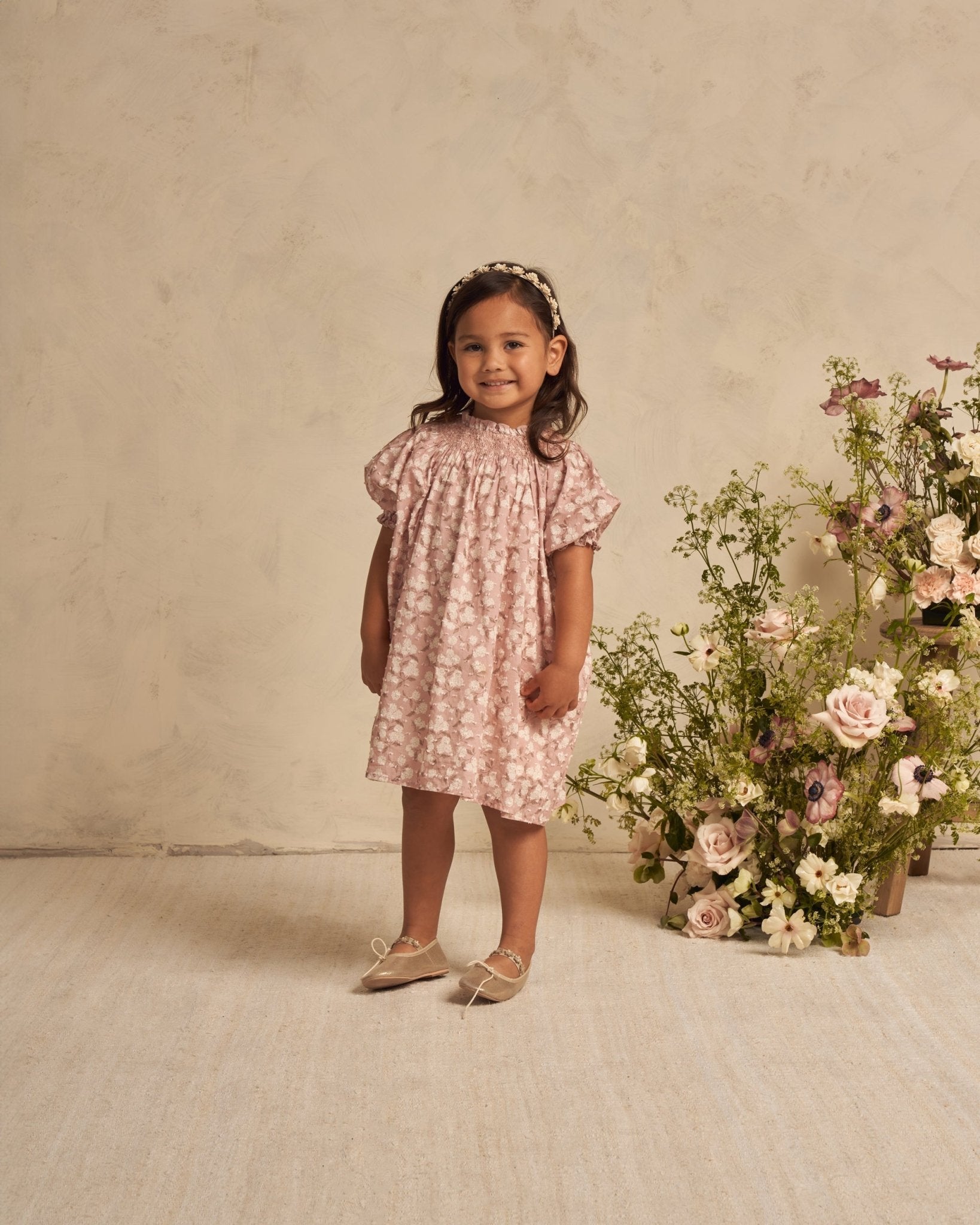 Maddie Dress || Blush Hydrangea - Rylee + Cru Canada