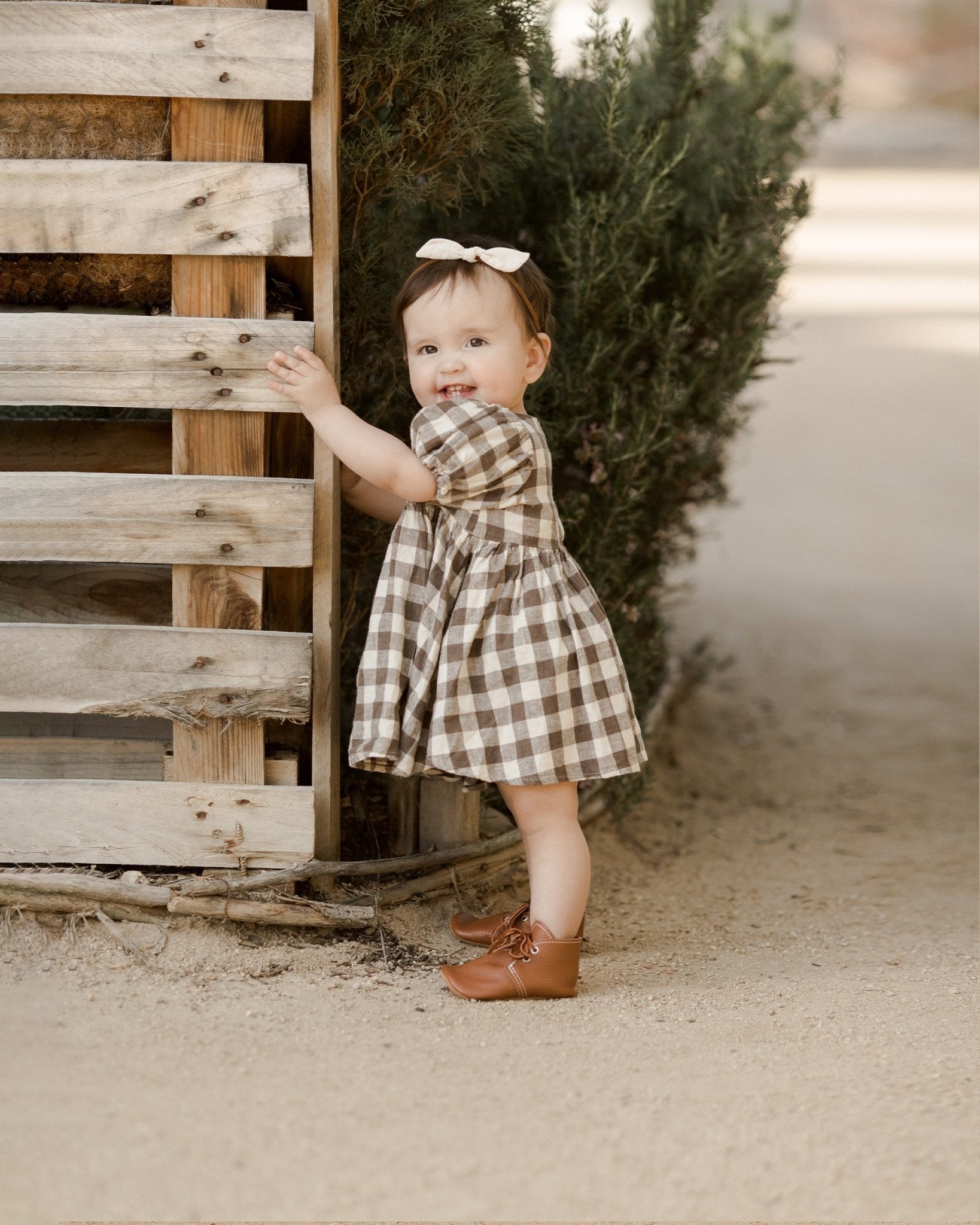 Marley Dress || Charcoal Check - Rylee + Cru Canada