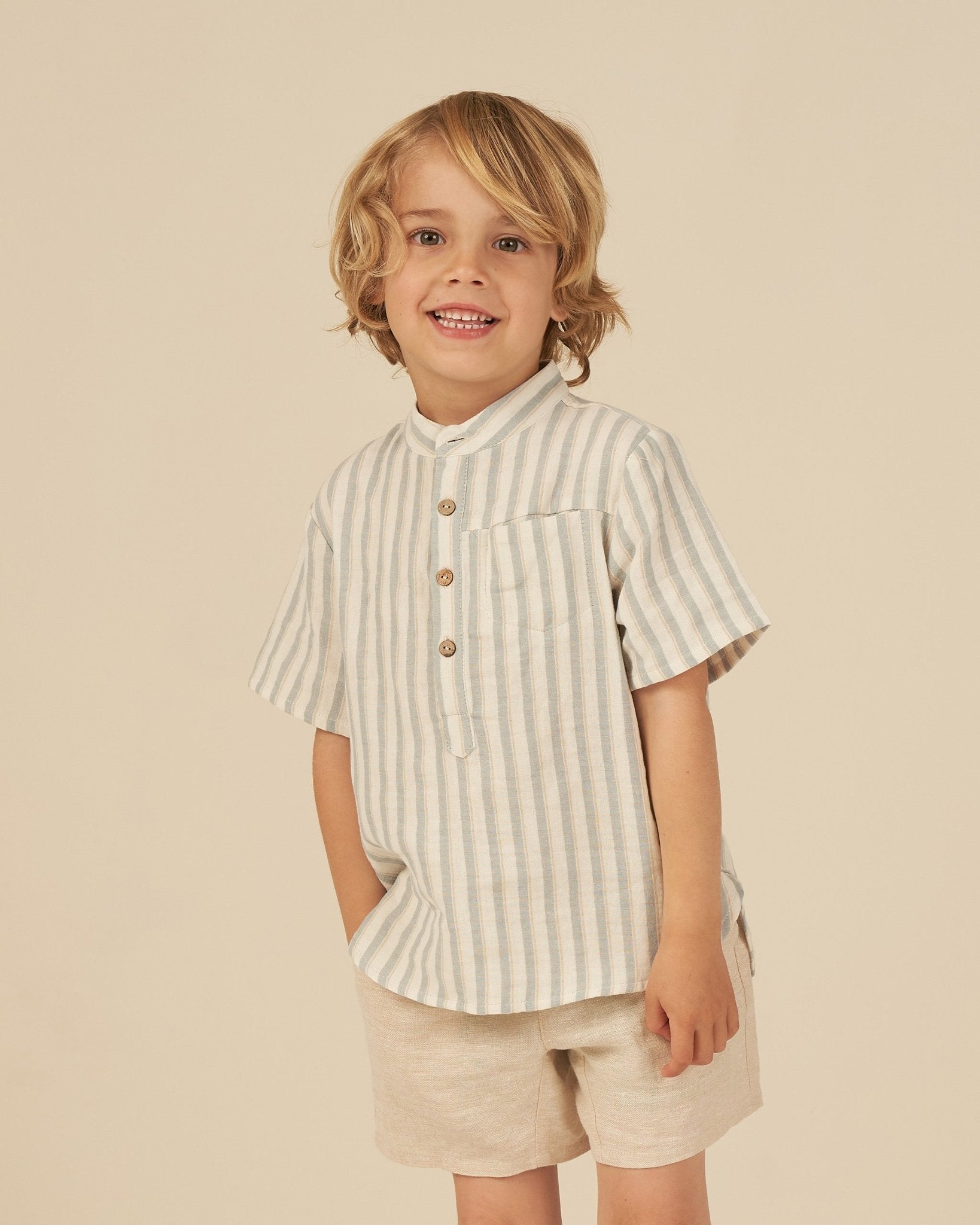 Mason Shirt || Ocean Stripe - Rylee + Cru Canada