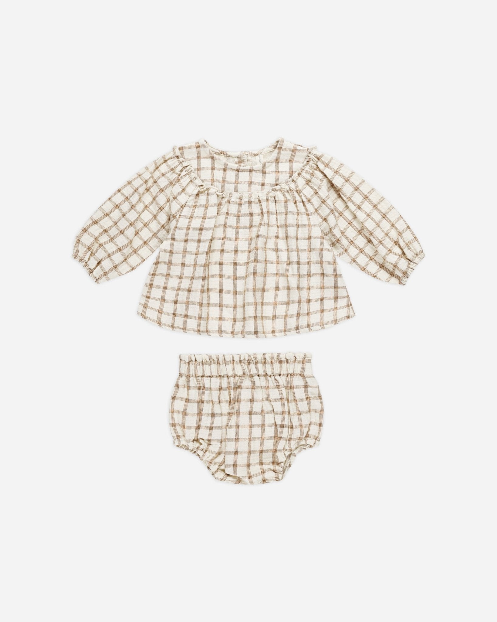 Mia Top + Bloomer Set || Cinnamon Plaid - Rylee + Cru Canada