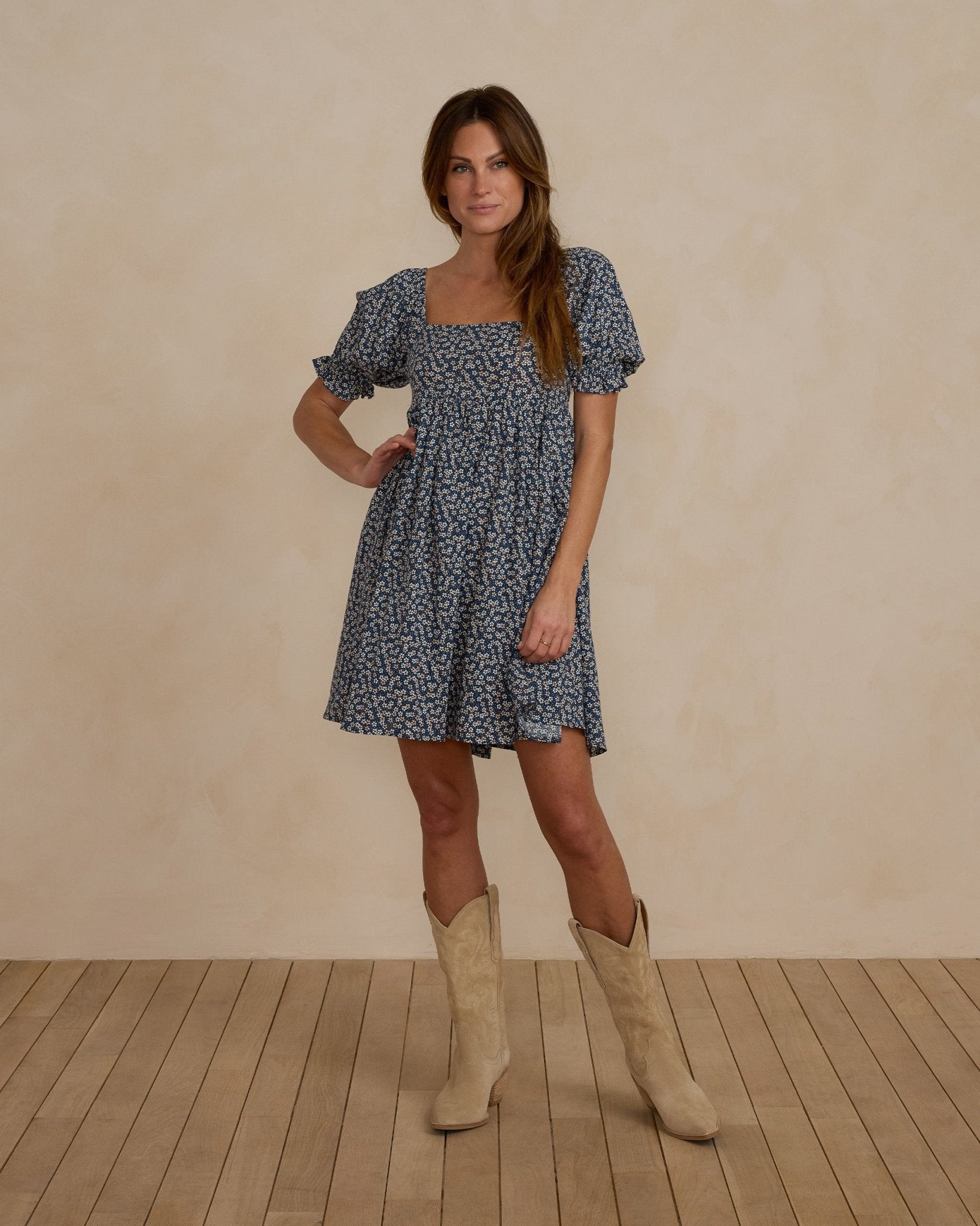 Naomi Dress | Blue Floral - Rylee + Cru Canada