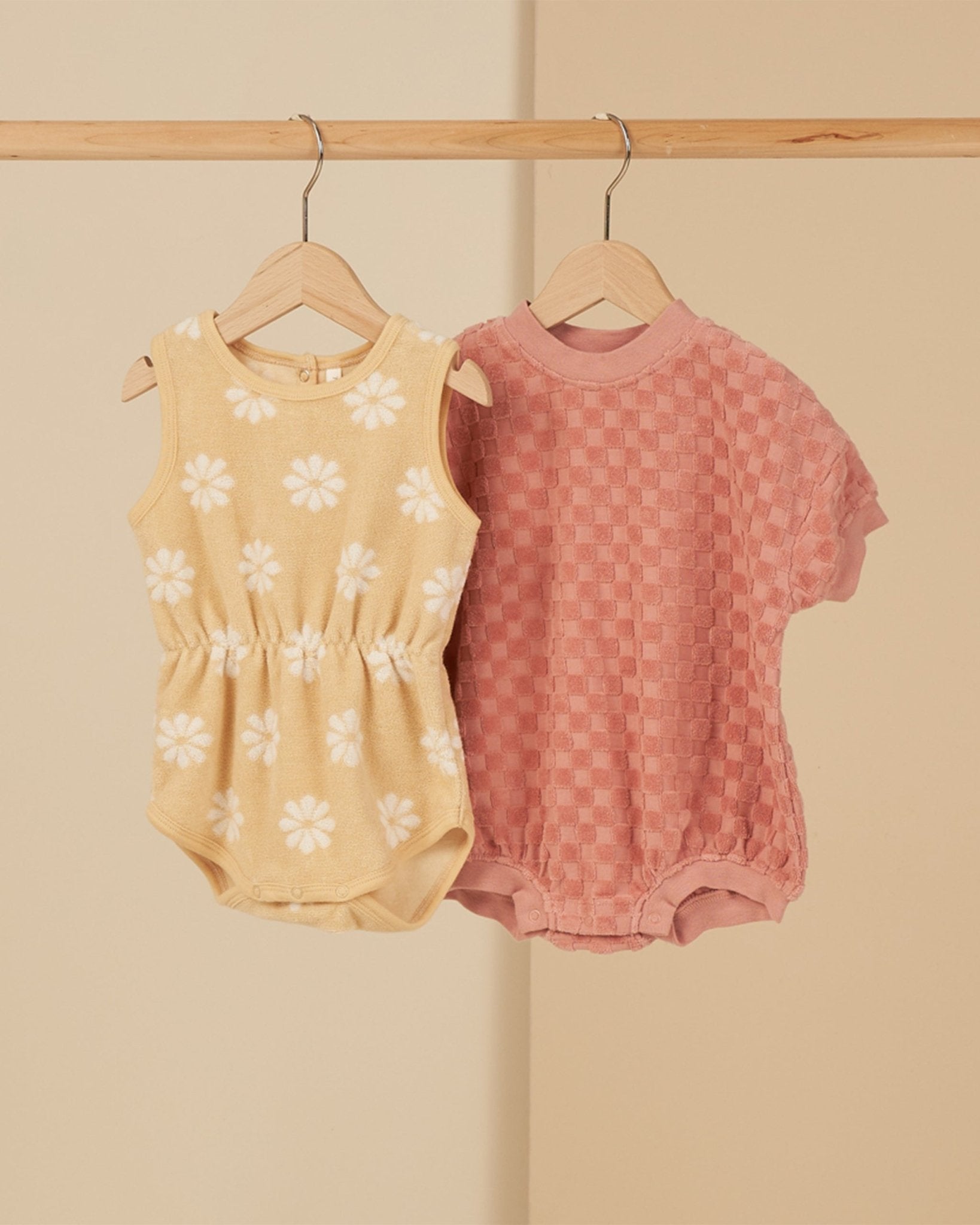 Noah Romper || Pink Check - Rylee + Cru Canada