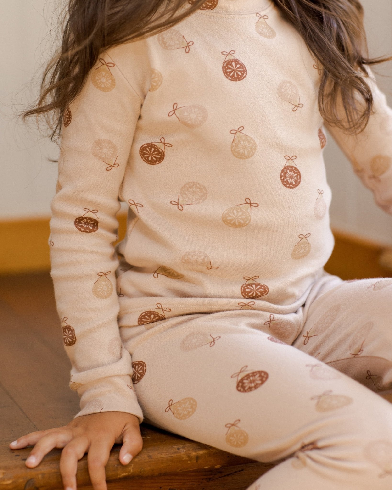 Organic Long Sleeve Pajama Set || Ornaments - Rylee + Cru Canada