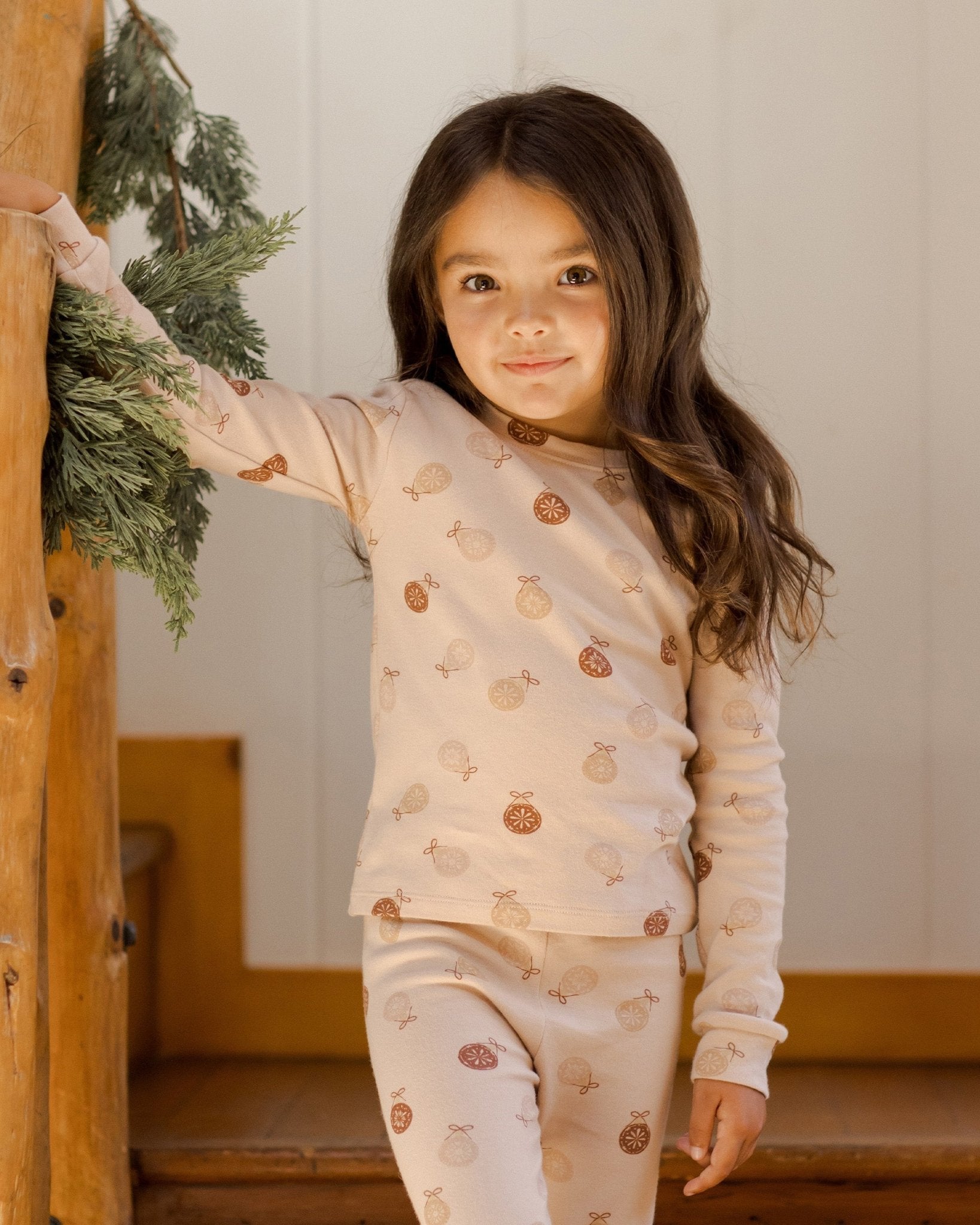 Organic Long Sleeve Pajama Set || Ornaments - Rylee + Cru Canada