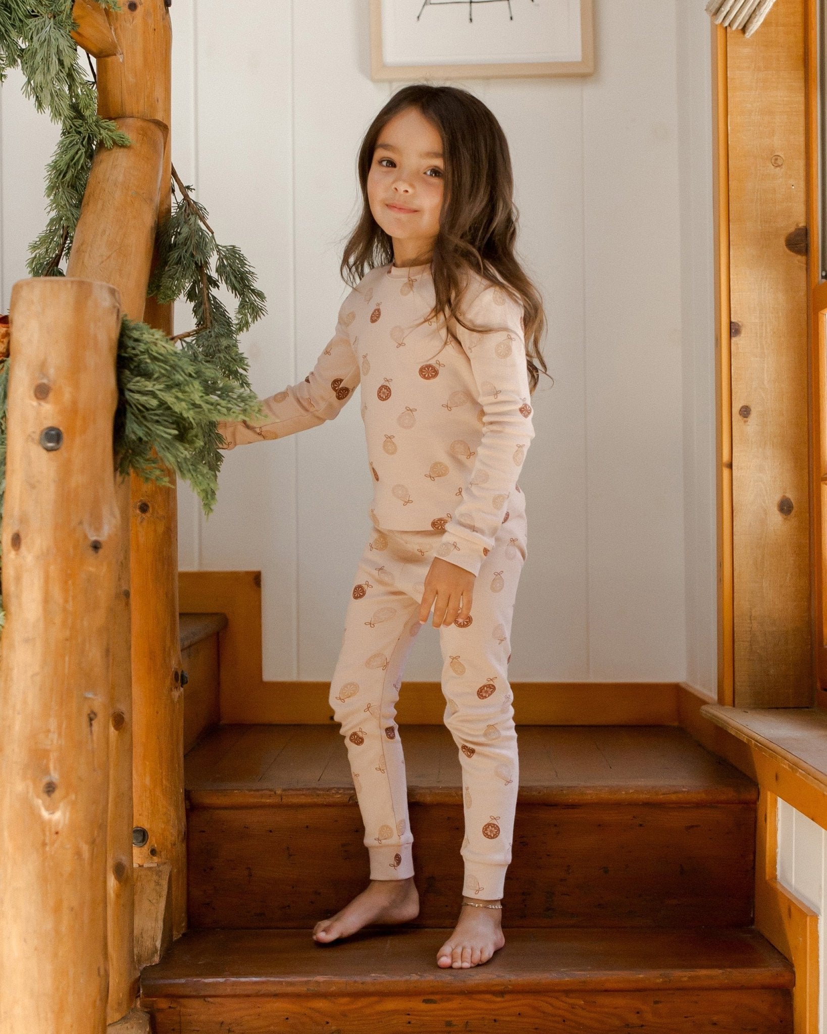 Organic Long Sleeve Pajama Set || Ornaments - Rylee + Cru Canada