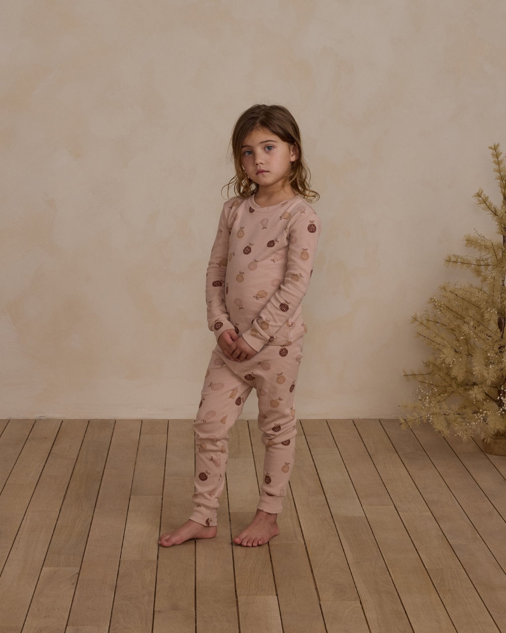 Organic Long Sleeve Pajama Set || Ornaments - Rylee + Cru Canada