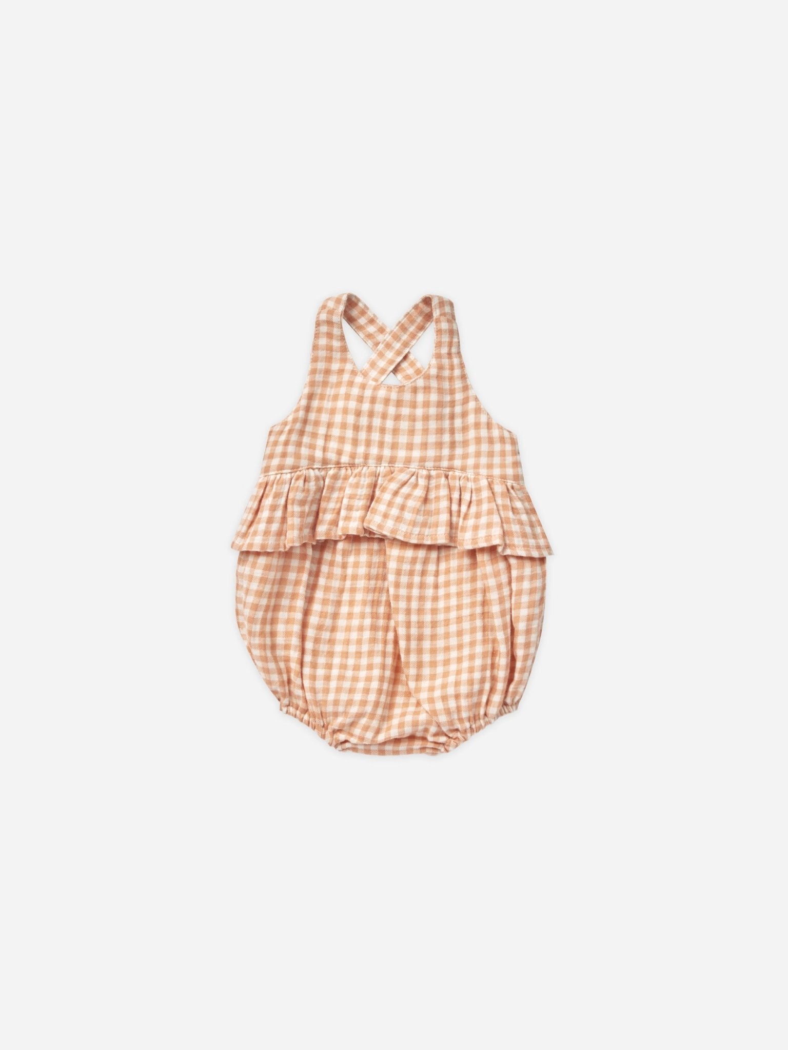 Penny Romper || Melon Gingham - Rylee + Cru Canada