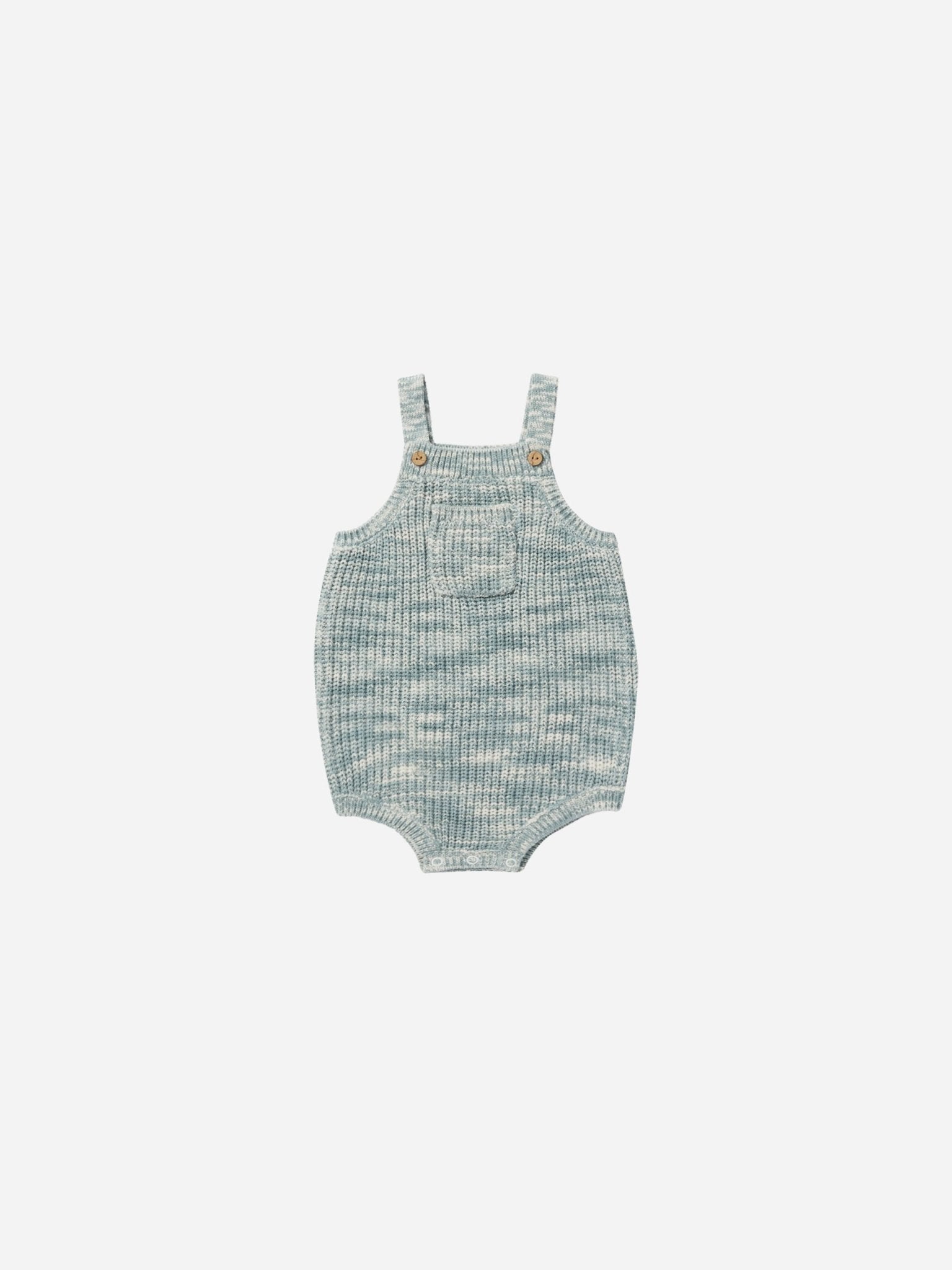 Pocketed Knit Romper || Heathered Blue - Rylee + Cru Canada