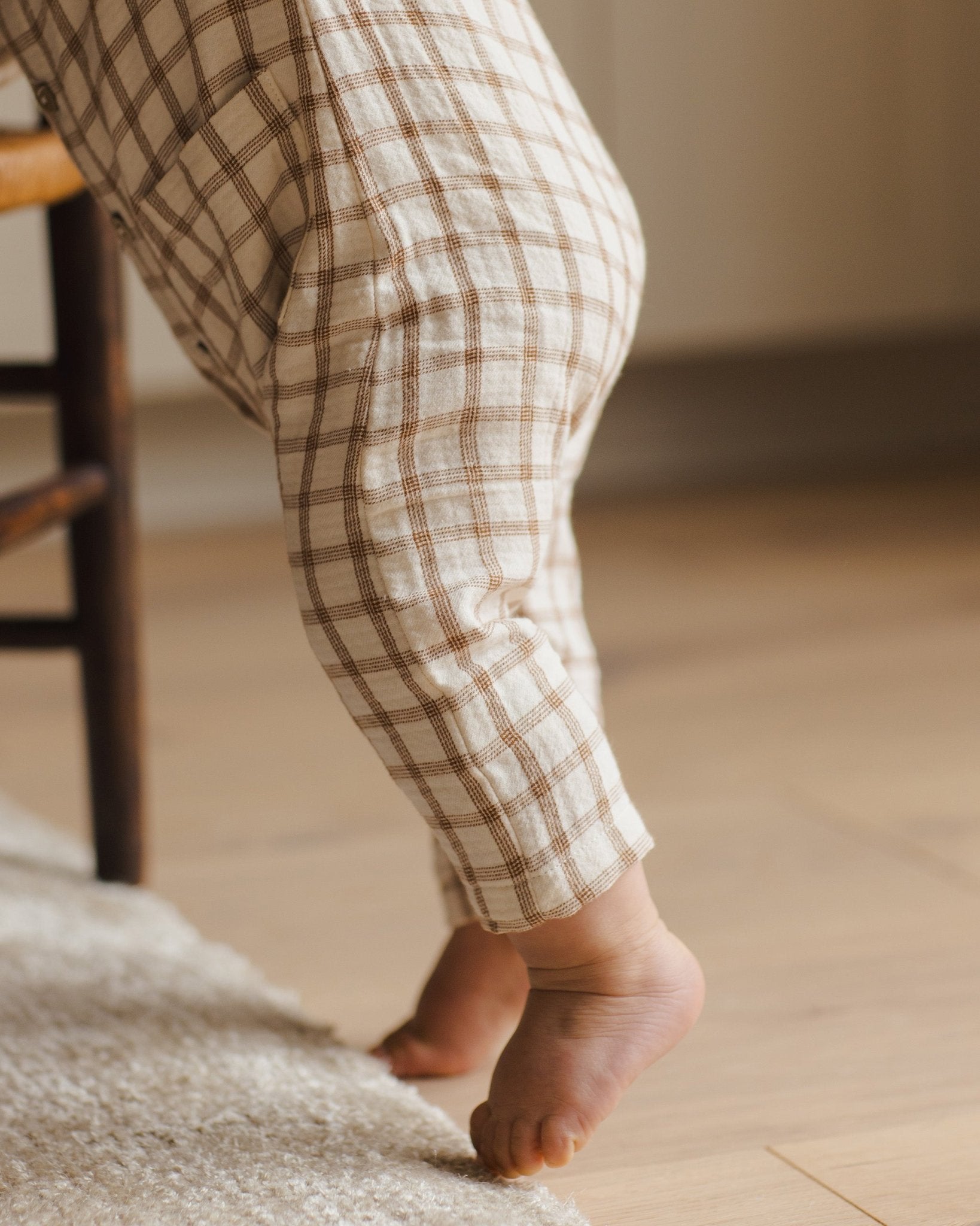 Pocketed Woven Jumpsuit || Cinnamon Plaid - Rylee + Cru Canada