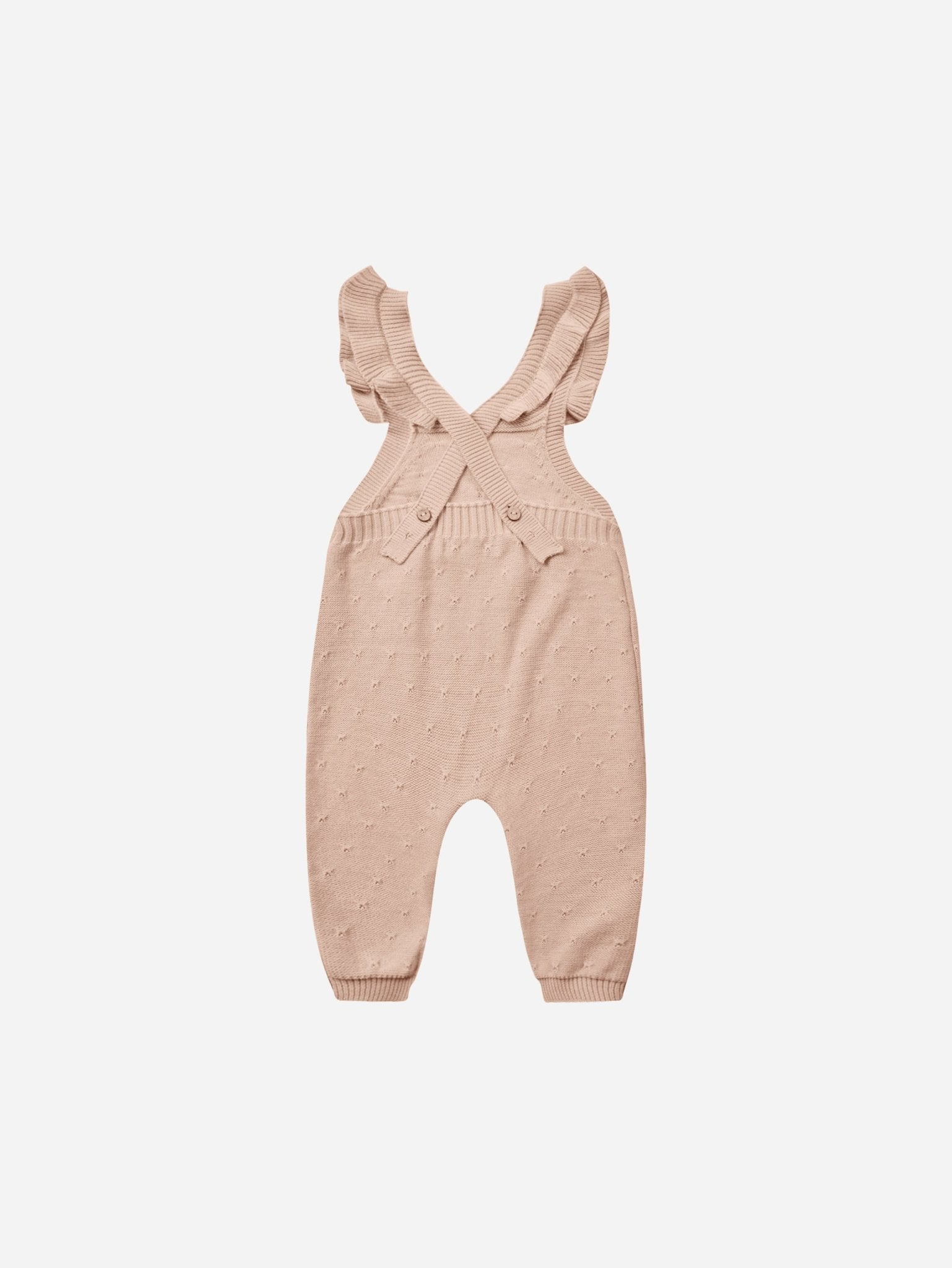 Pointelle Knit Overalls || Blush - Rylee + Cru Canada