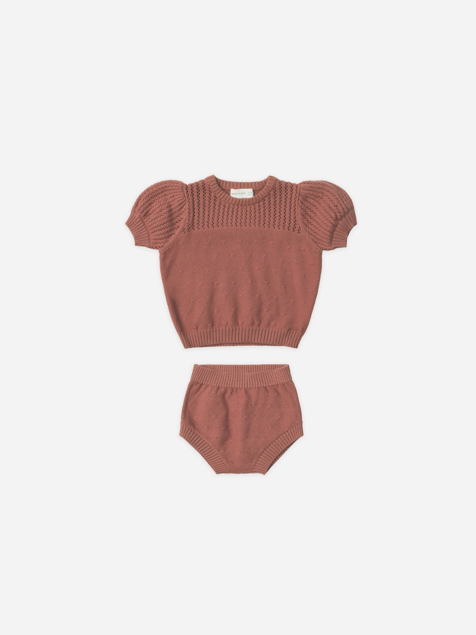 Pointelle Knit Set || Berry - Rylee + Cru Canada