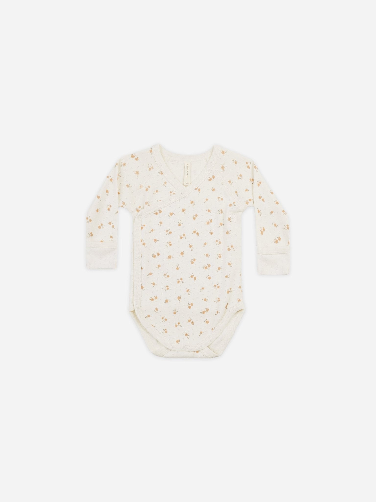 Pointelle Side Snap Bodysuit || Ditsy Melon - Rylee + Cru Canada