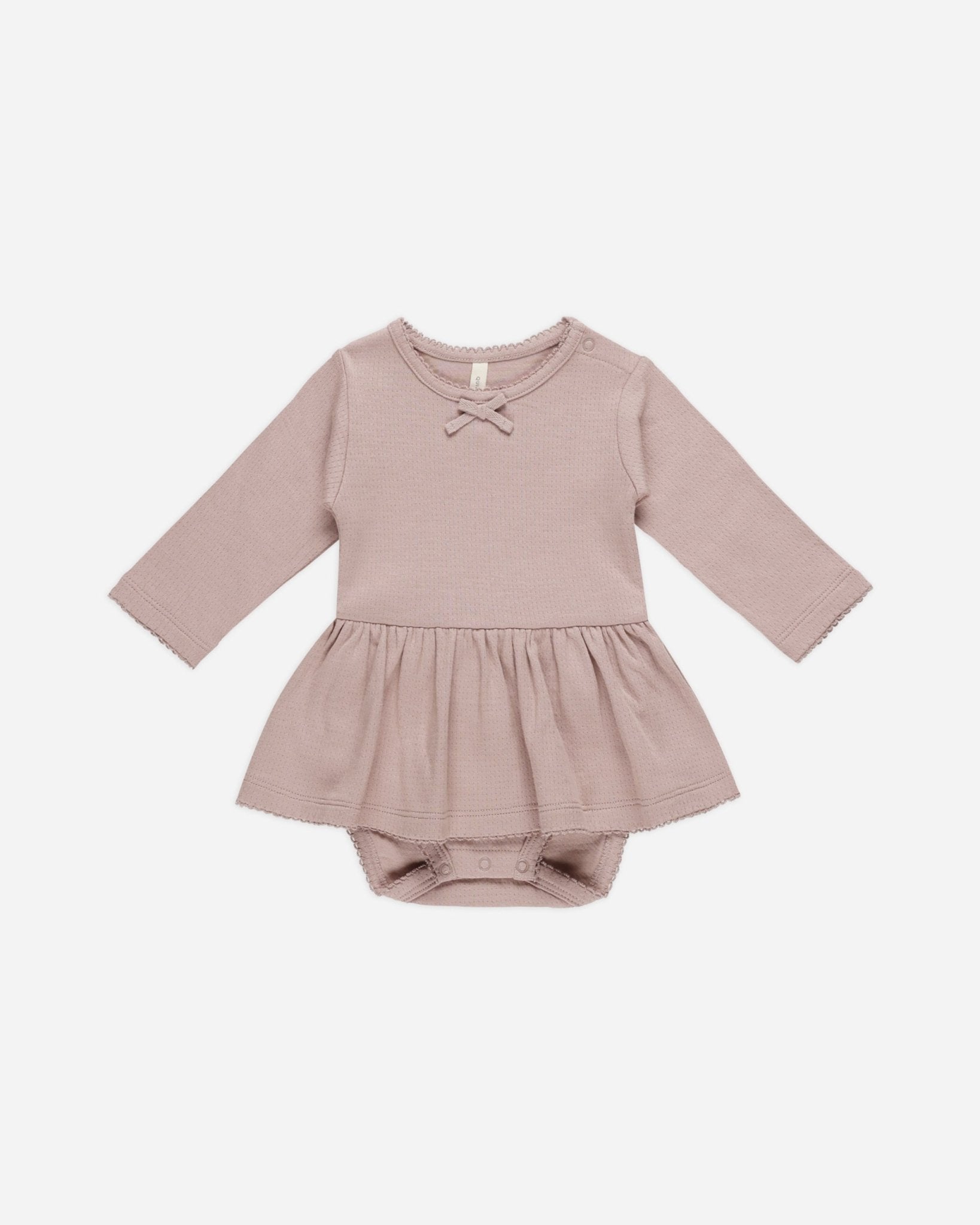 Pointelle Skirted Bodysuit || Mauve - Rylee + Cru Canada