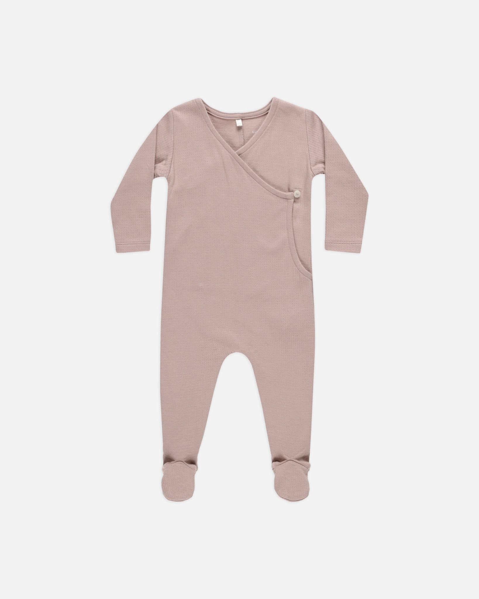 Pointelle Wrap Footie || Mauve - Rylee + Cru Canada