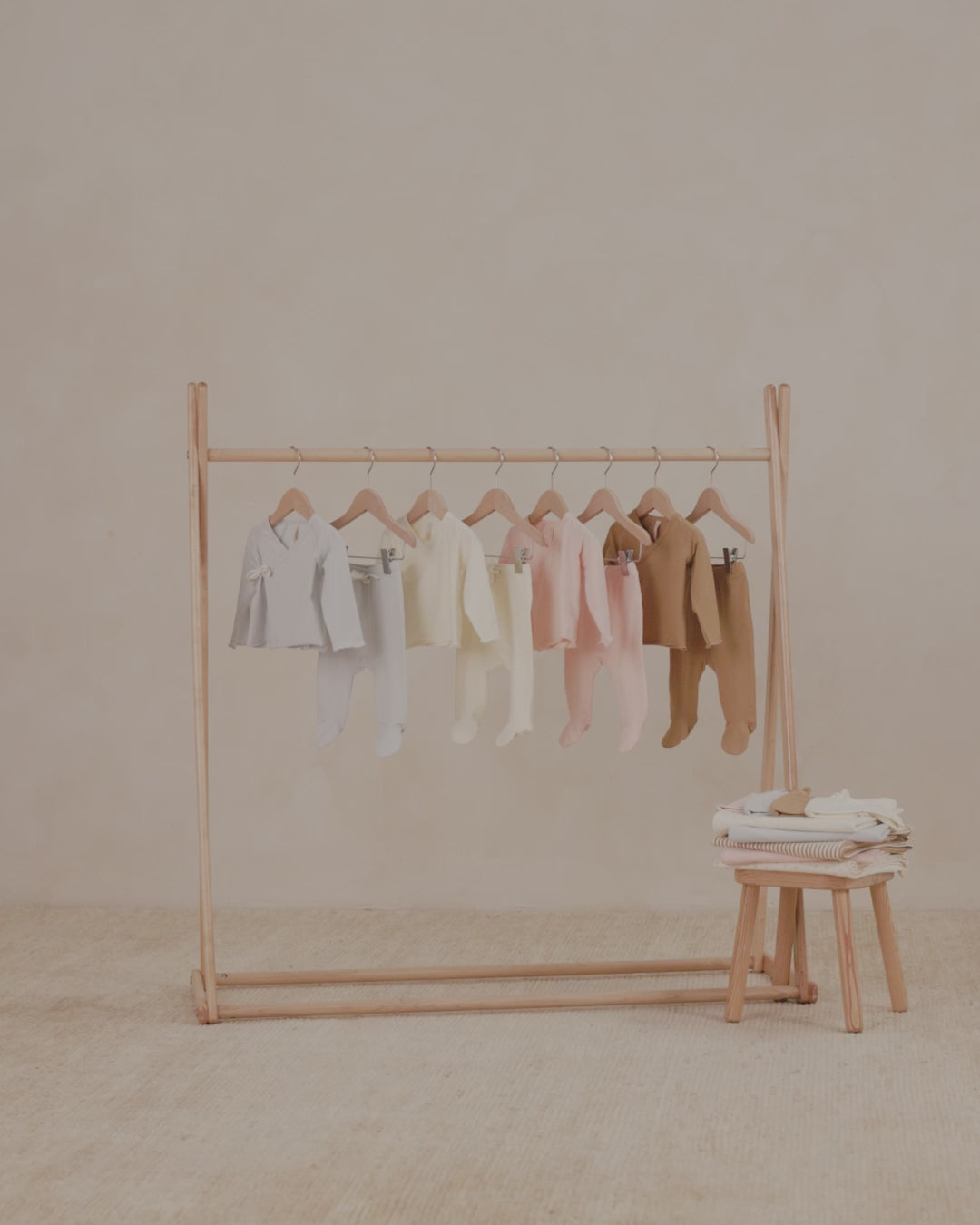 Wrap Top + Footed Pant Set || Fog – Quincy Mae